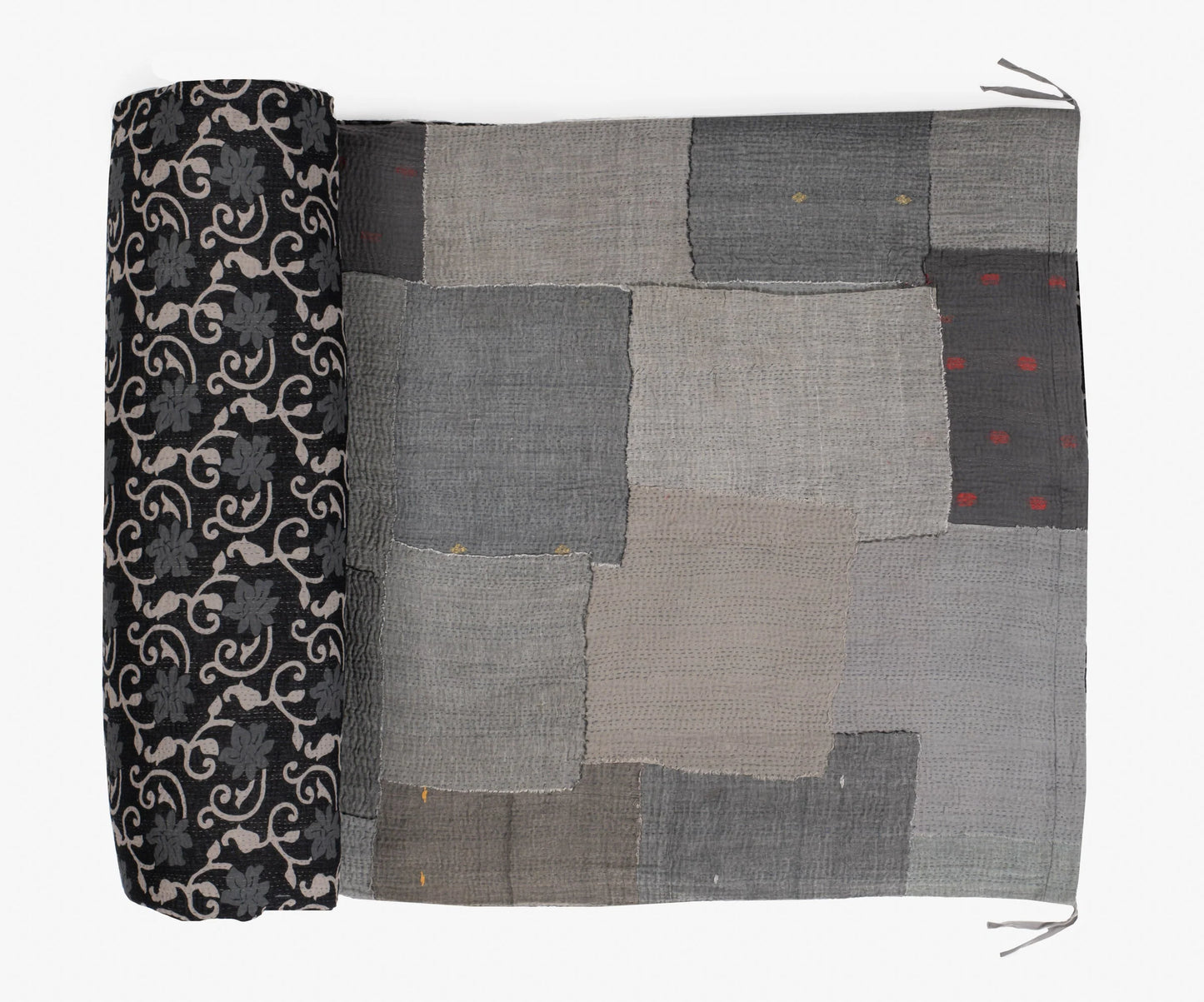 Mosaic Fray Handmade Vintage Kantha Day Bed Mattress Cover -Green