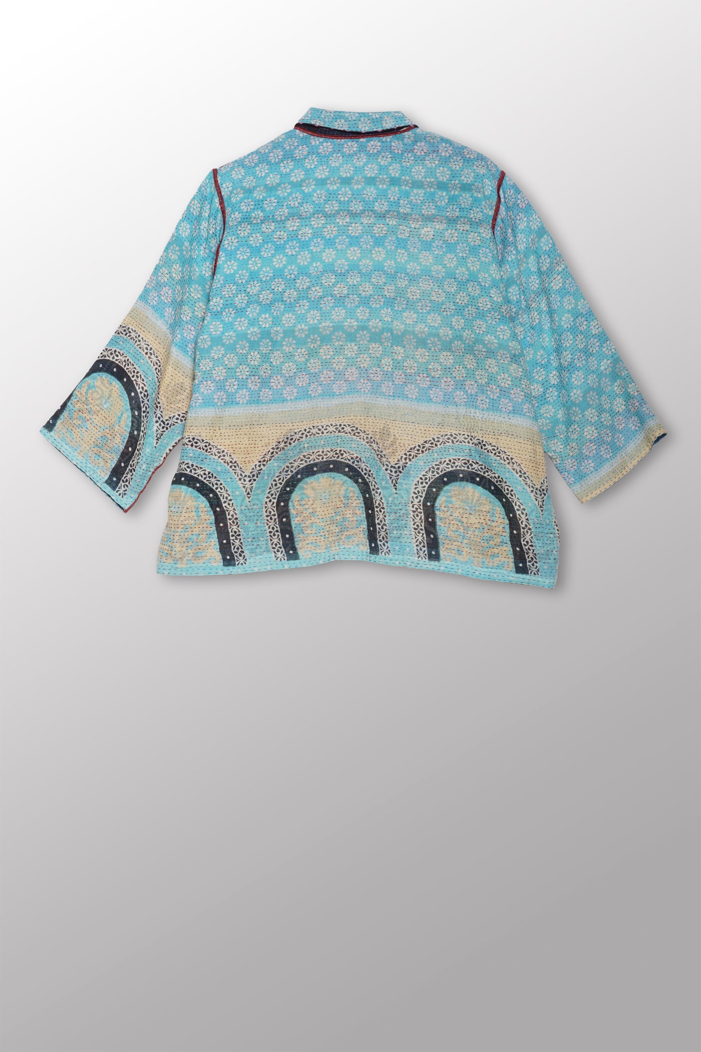 VINTAGE COTTON KANTHA POCKET SHIRT - cv2588-0001s -