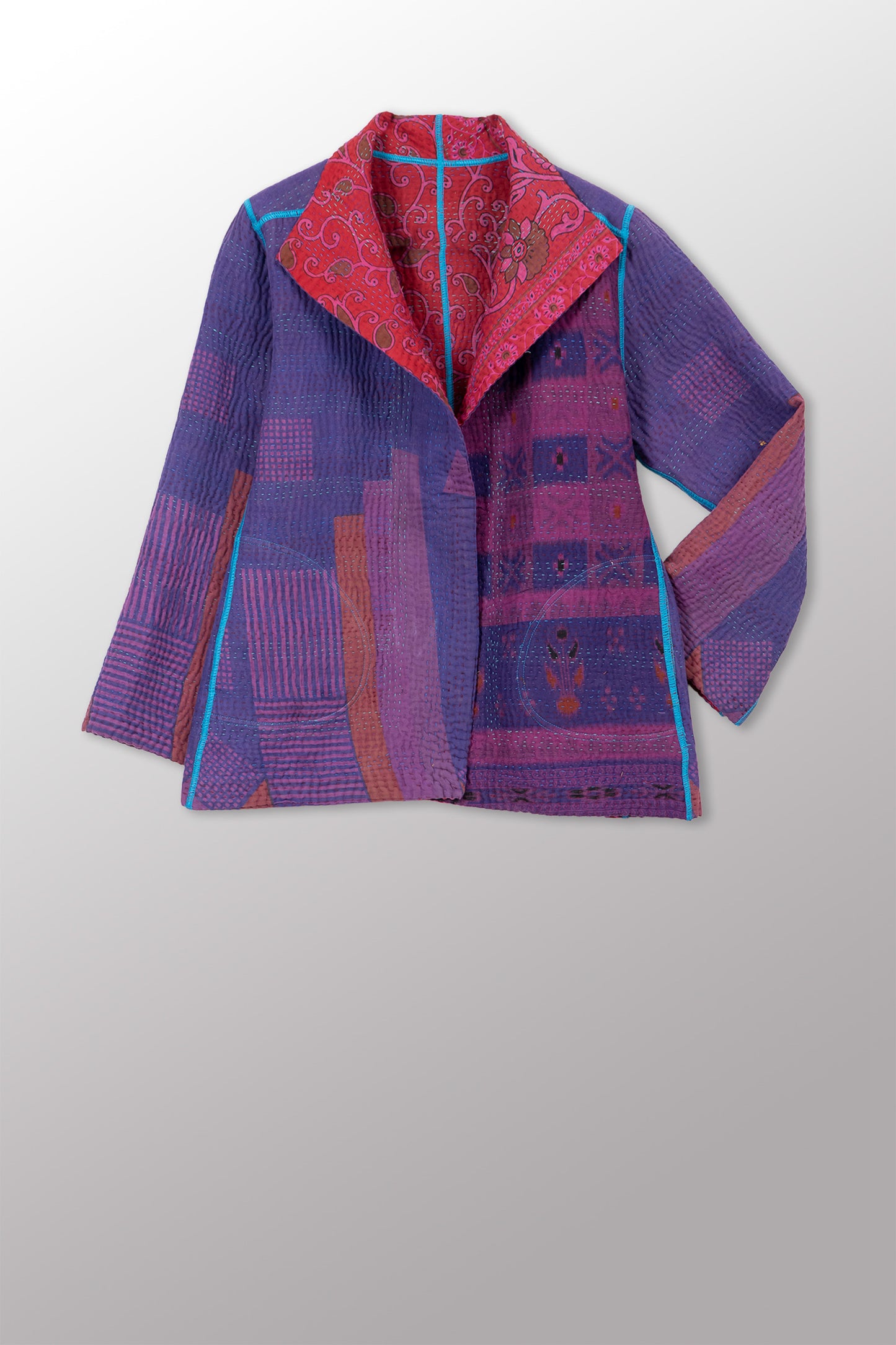 COTTON OVERDYE KANTHA SHORT JKT - ov4007-cfus039m -