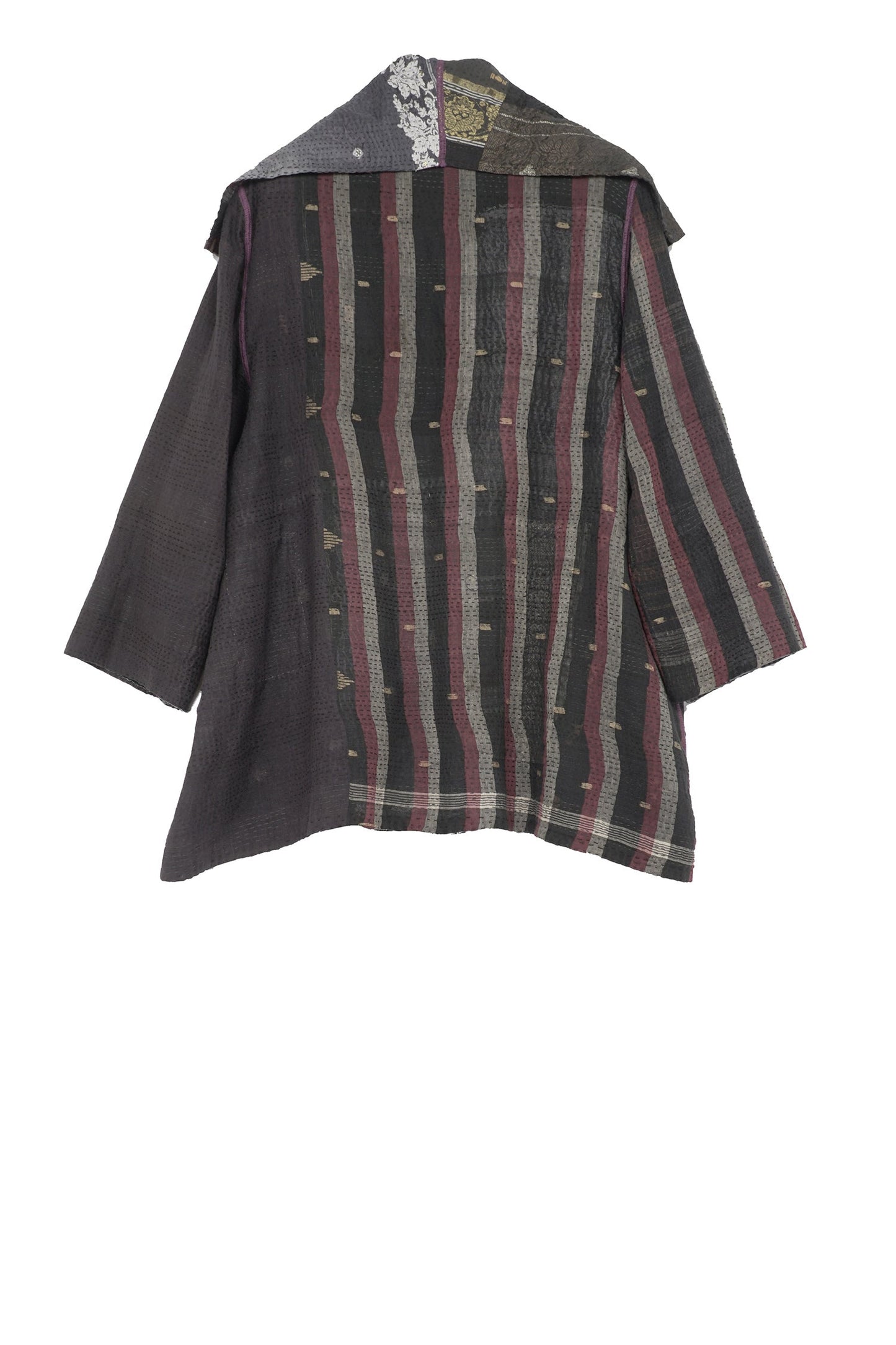 HAND PAINTED RALLI KANTHA FLARE JKT - gp2010-gry -