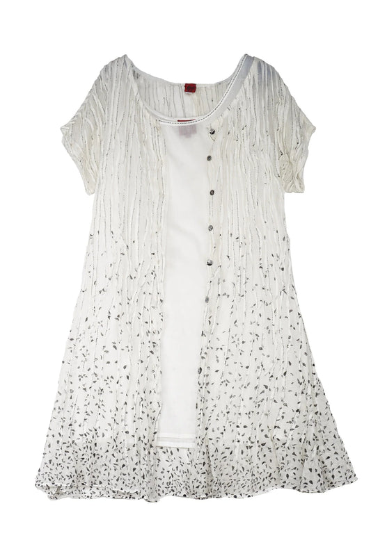 KANTUCK KANTHA DRESS - kt1412-wht -