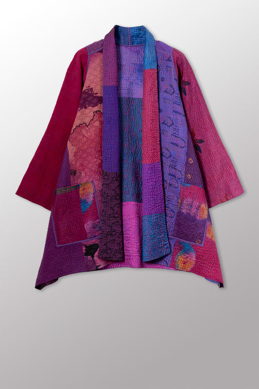 JACQUARD SILK KANTHA A-LINE JKT - js4003-cprp001a -