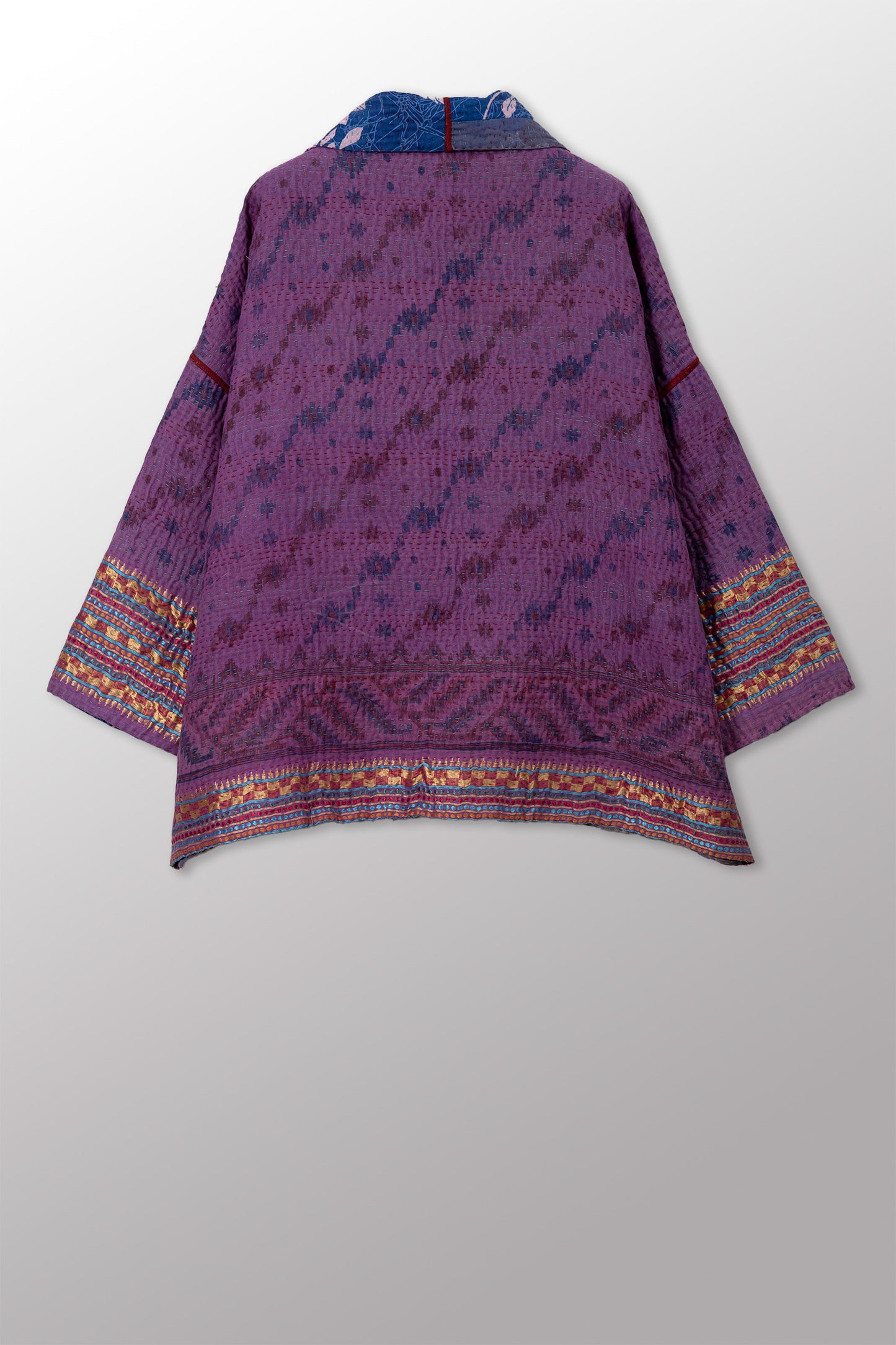 VINTAGE COTTON KANTHA BIG POCKET JKT - cv4057-0013a -