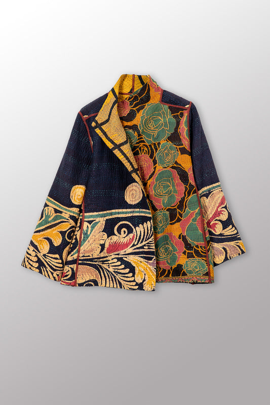 VINTAGE COTTON KANTHA SHORT JKT - cv4007-0342m -