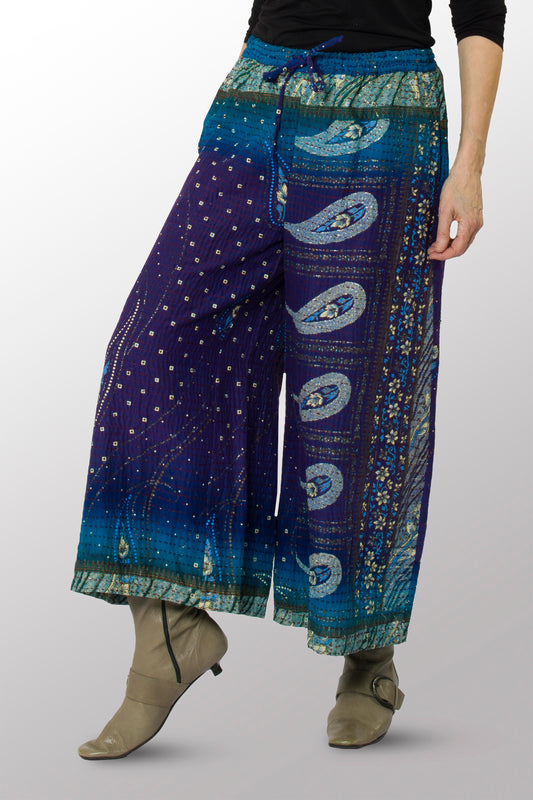 VINTAGE COTTON BBK KANTHA DRAW STRING PANTS - bl-bb2647-0002m -