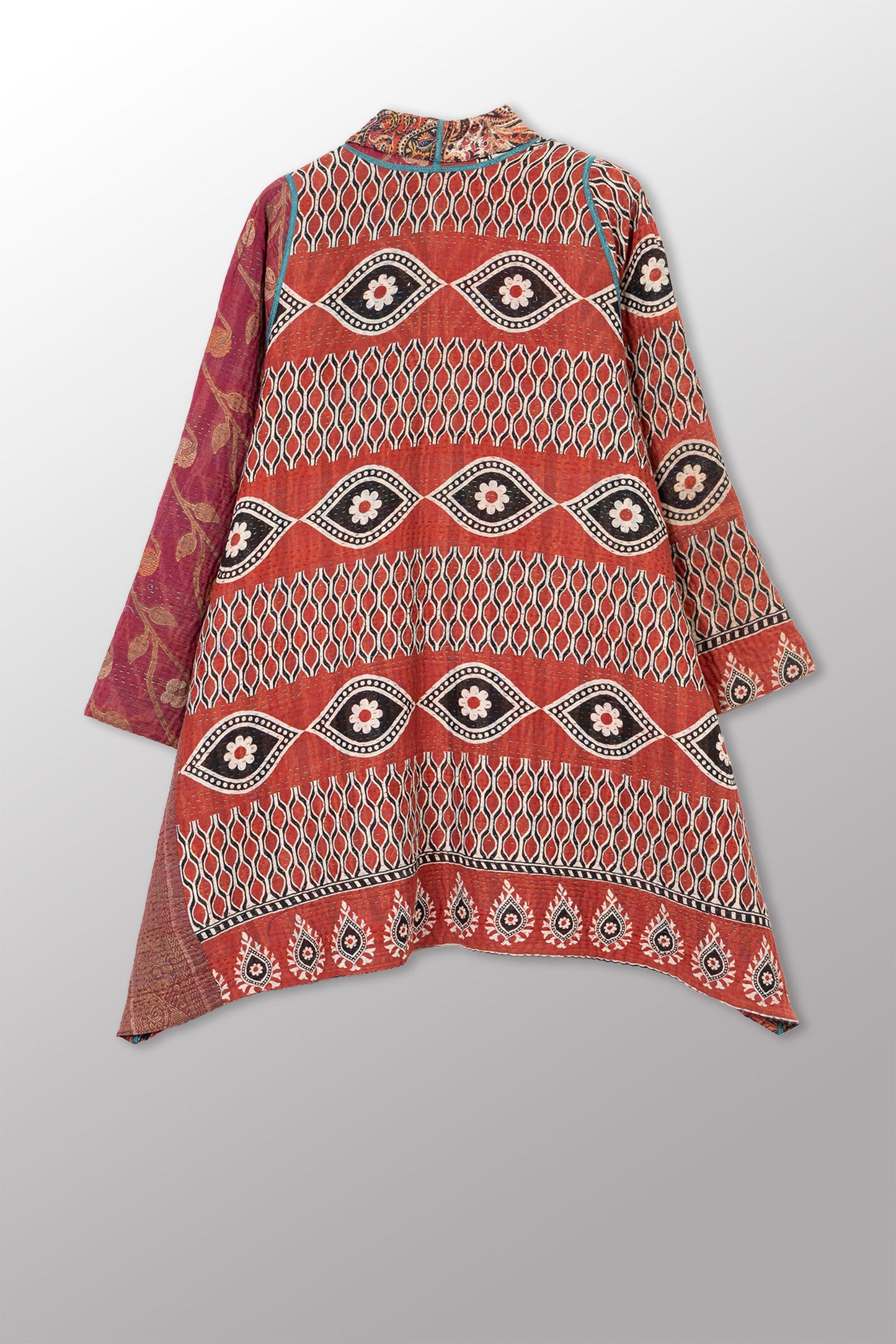 VINTAGE COTTON KANTHA A-LINE JKT - cv4003-0470a -