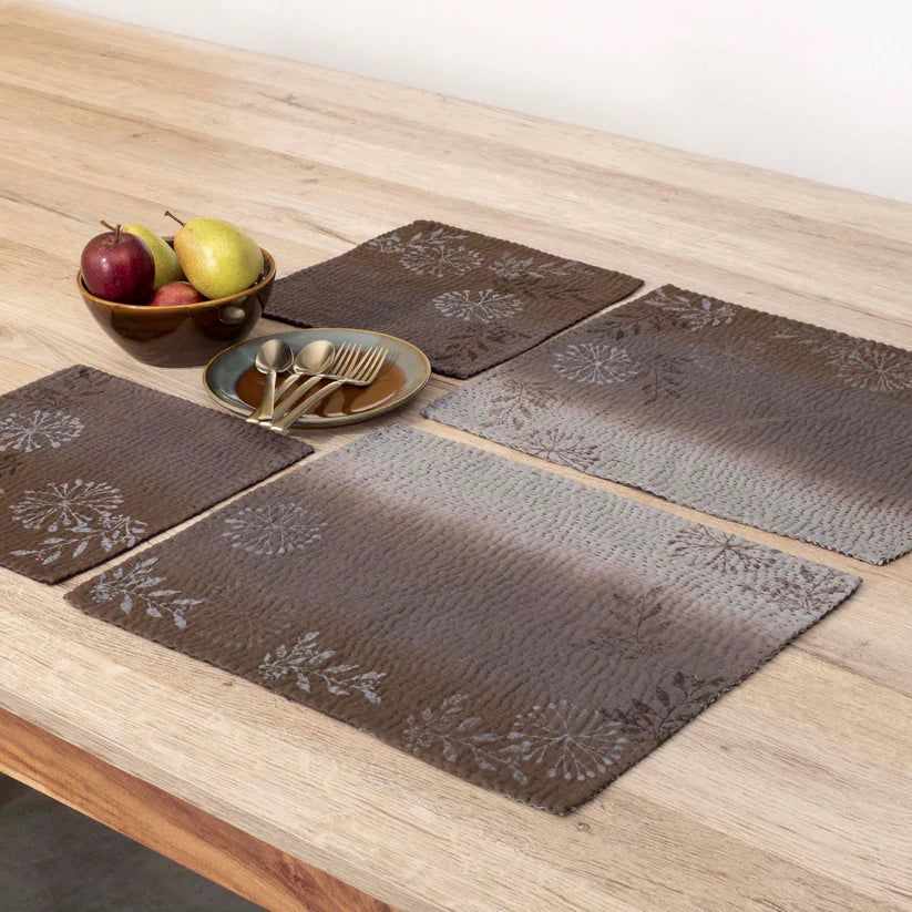 Ombre Patch Handmade Placemats -Chocolate (Set of 2)