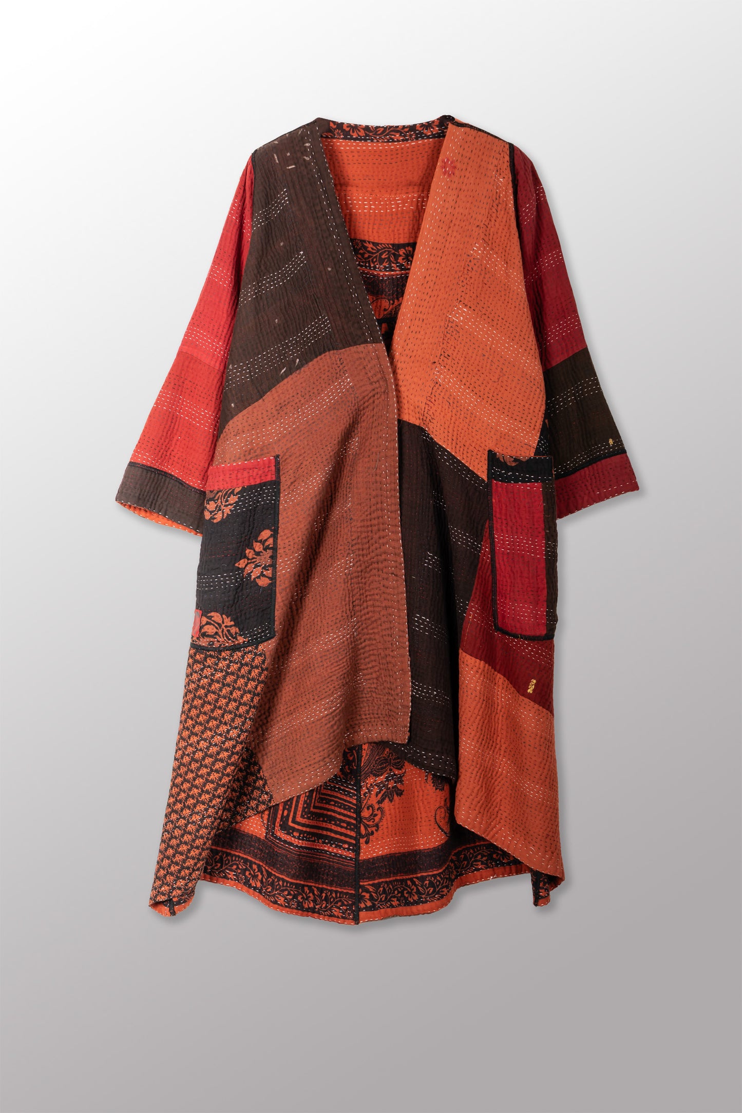 PAISLEY & PATCH KANTHA WRAP FLARE COAT - py4330-org -