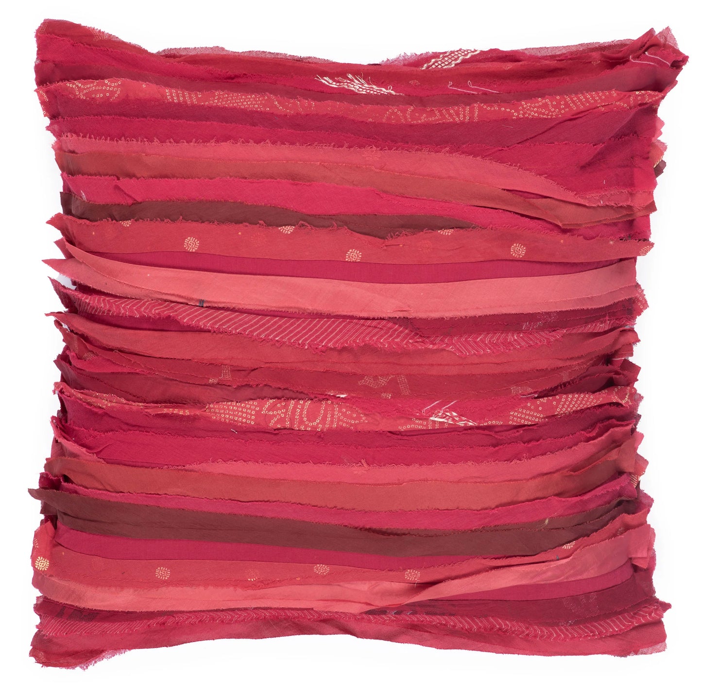 Red Wavy Stripe Cushion