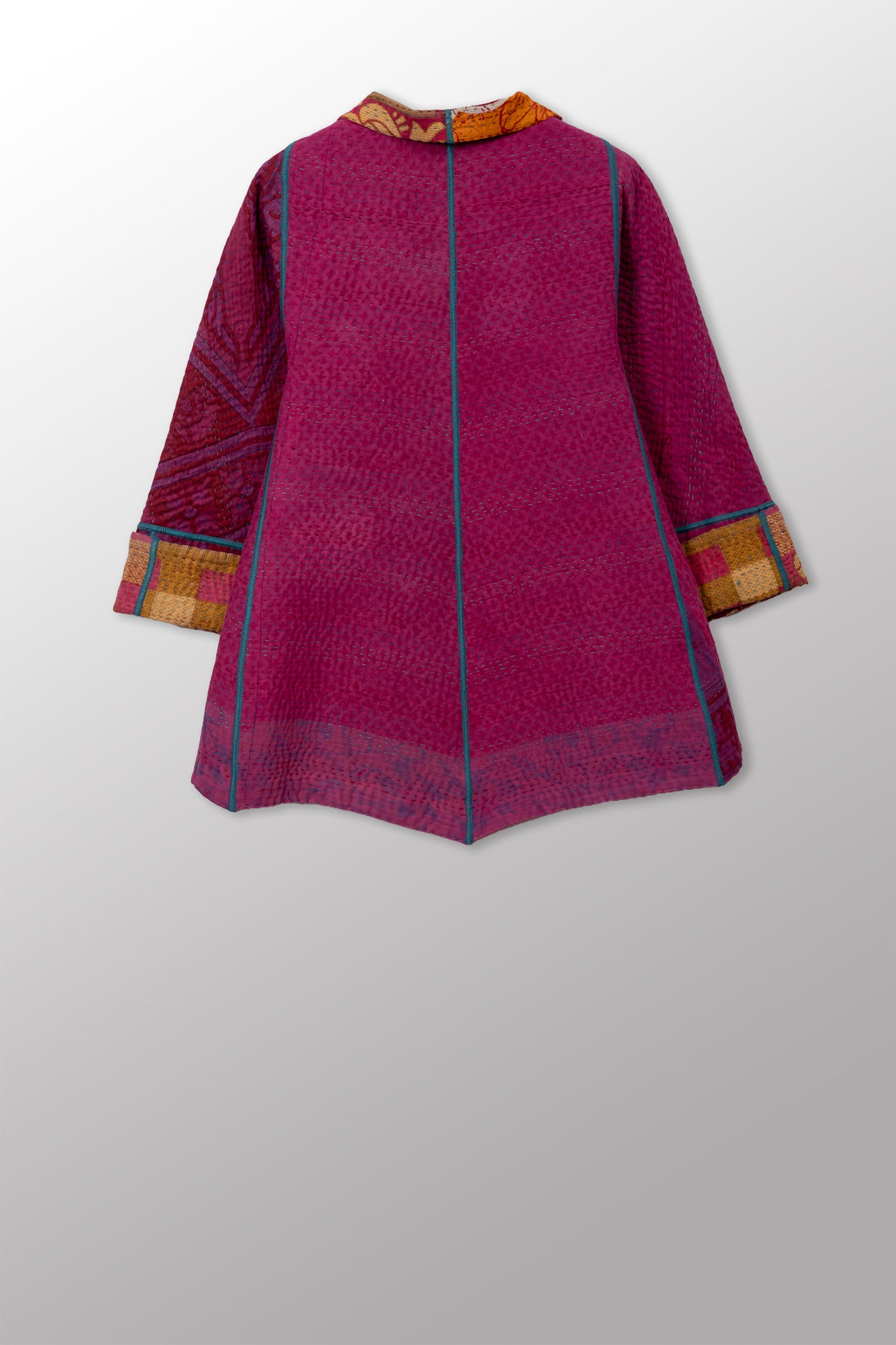COTTON OVERDYE KANTHA FLARE SHORT JKT - ov4011-cfus003s -