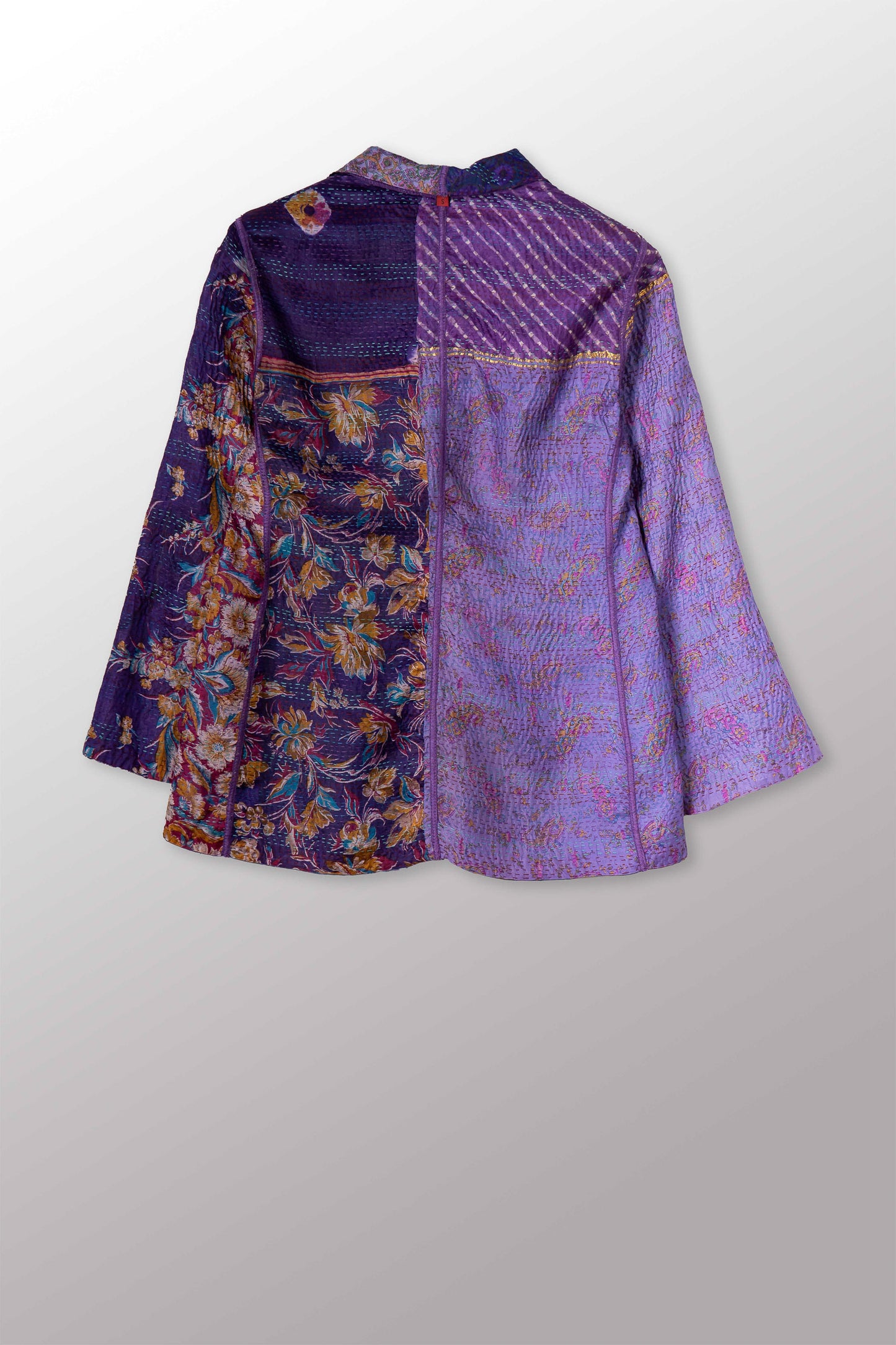 VINTAGE SILK KANTHA SHORT JKT - sv2007-0066s -