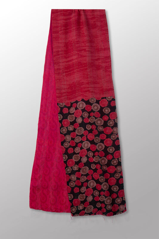 GEORGETTE JACQUARD  KANTHA SCARF SHORT - gq2805-pik -