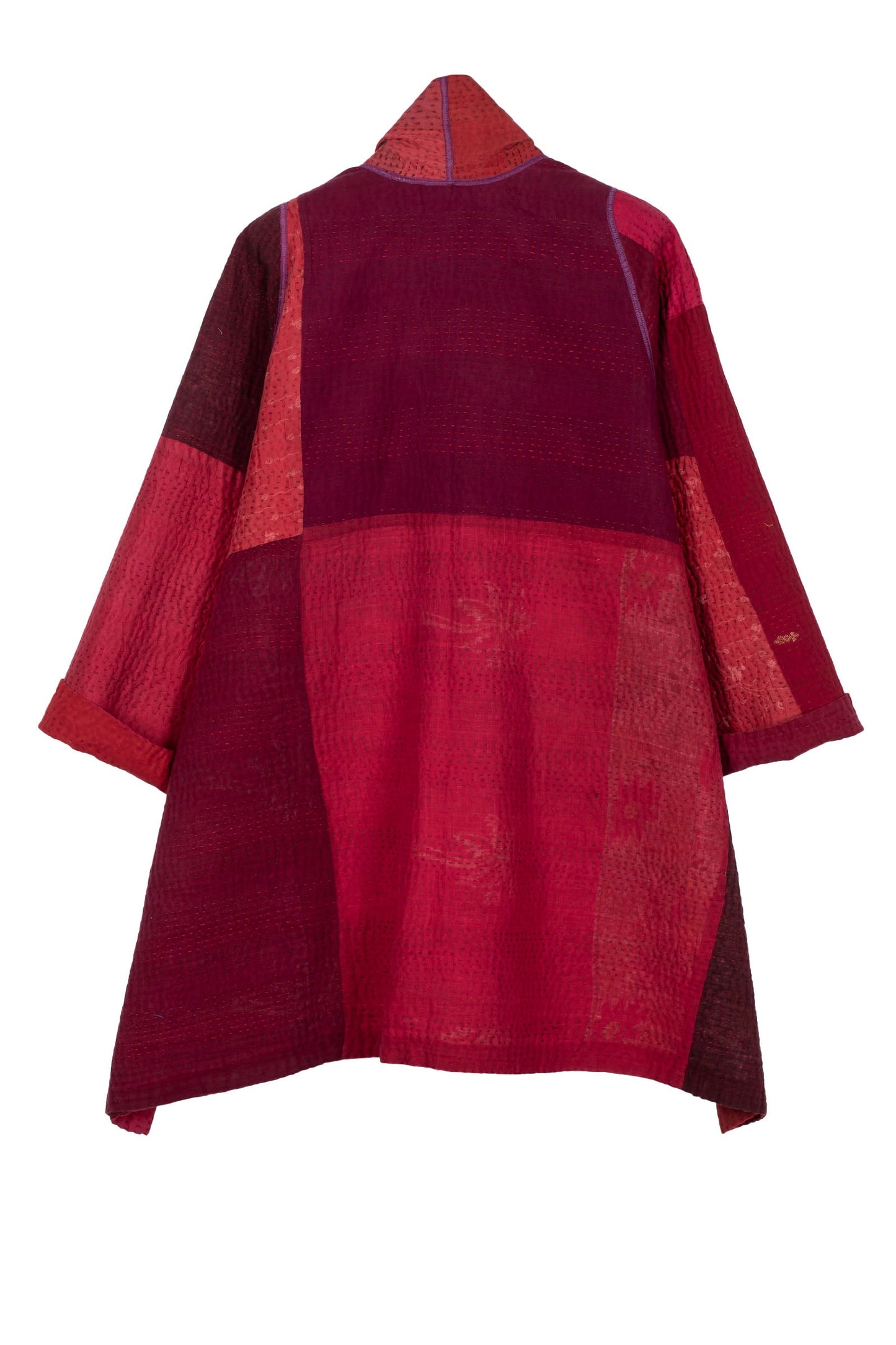 JAIPUR PATCH KANTHA A-LINE JKT - jp4003-red -