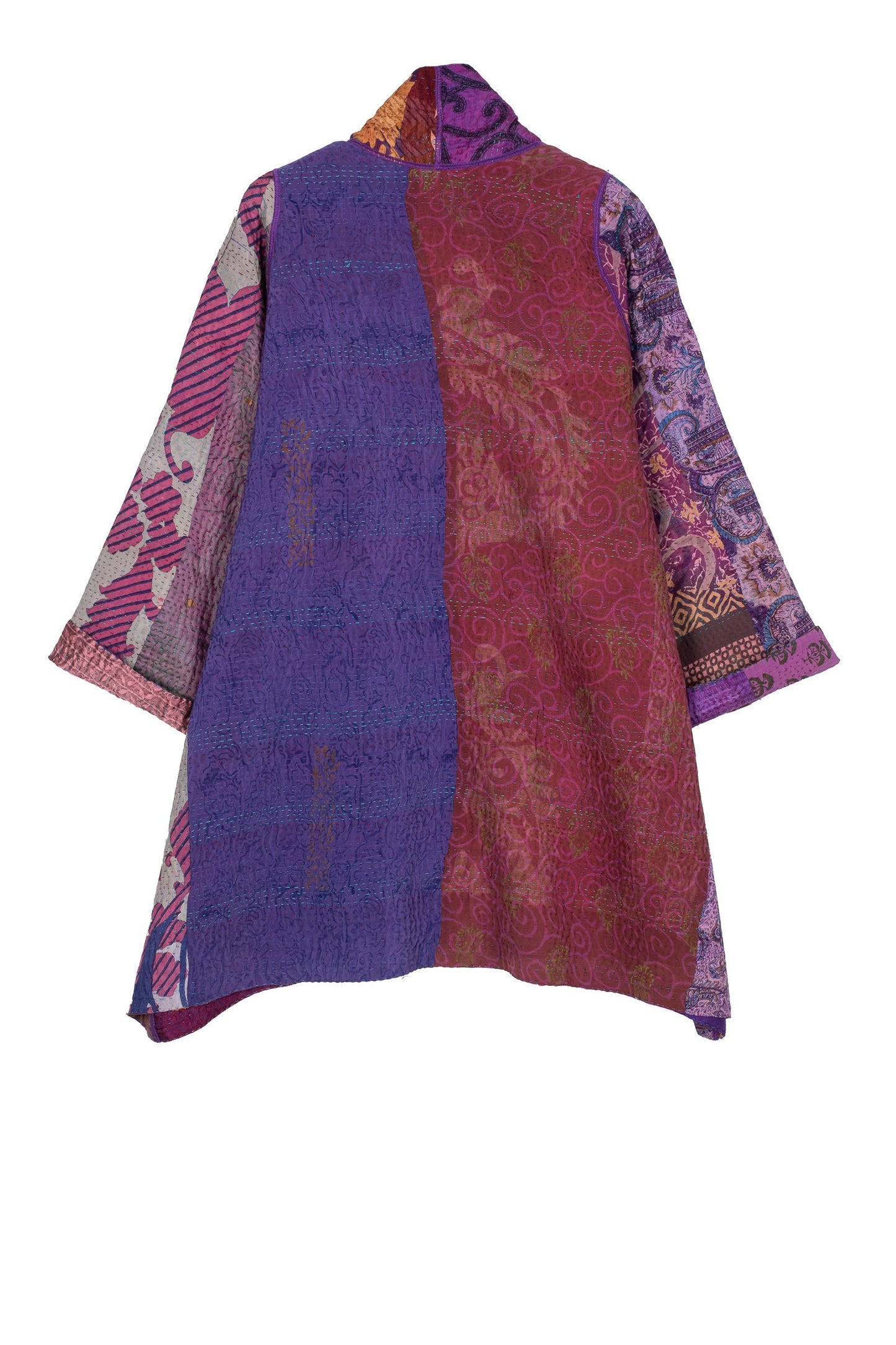 JACQUARD SILK KANTHA A-LINE JKT - js4003-prp -