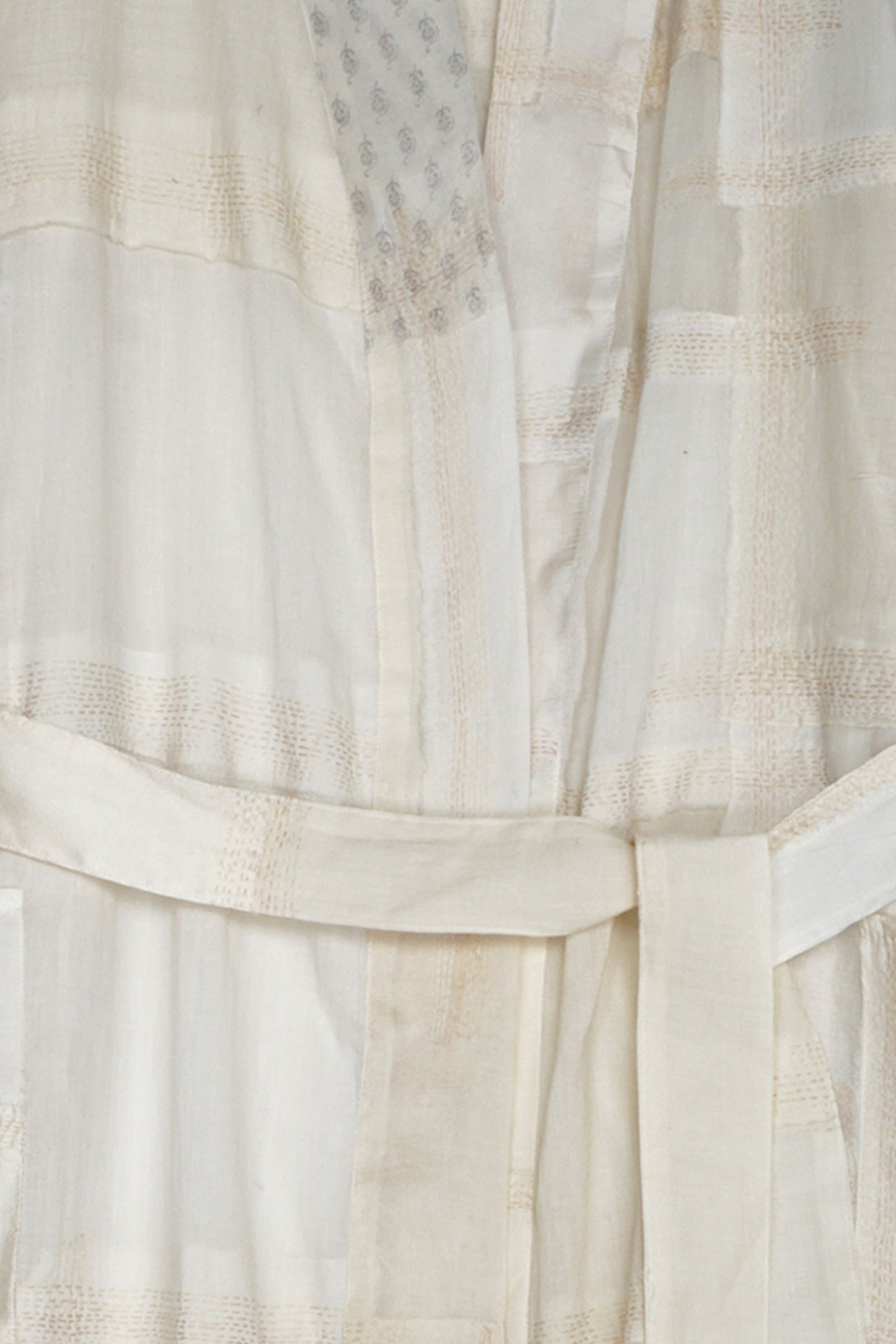 MOSAIC TILE PATCH KANTHA LOUNGE KIMONO - mt1339-ivy -