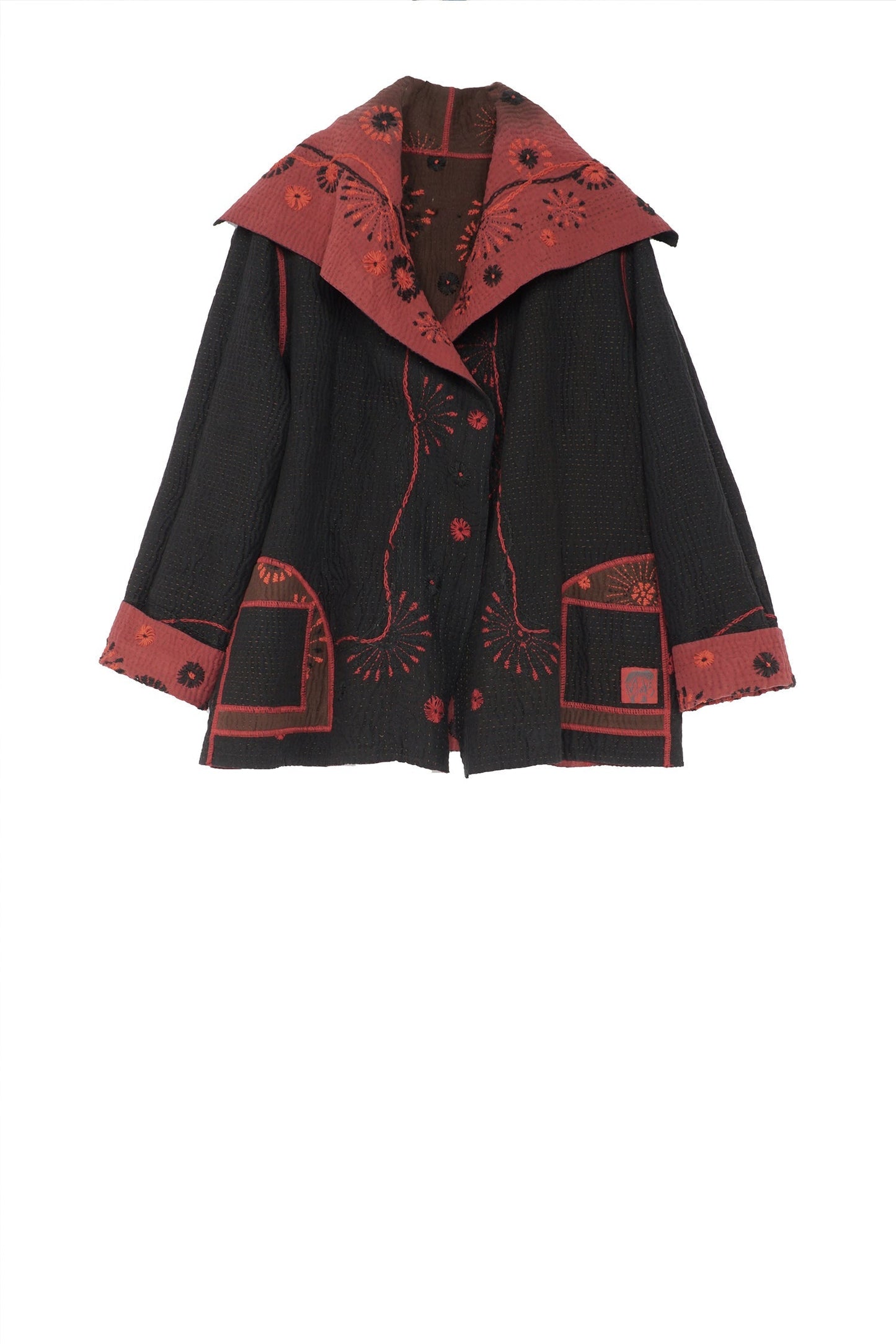 OMBRE SUN RALLI FIREWORKS KANTHA FITTED JKT - of4001-red -