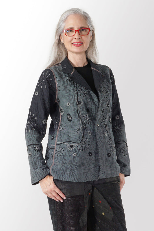 OMBRE SUN RALLI FIREWORKS KANTHA SIMPLE JACKET - of4022-gry -