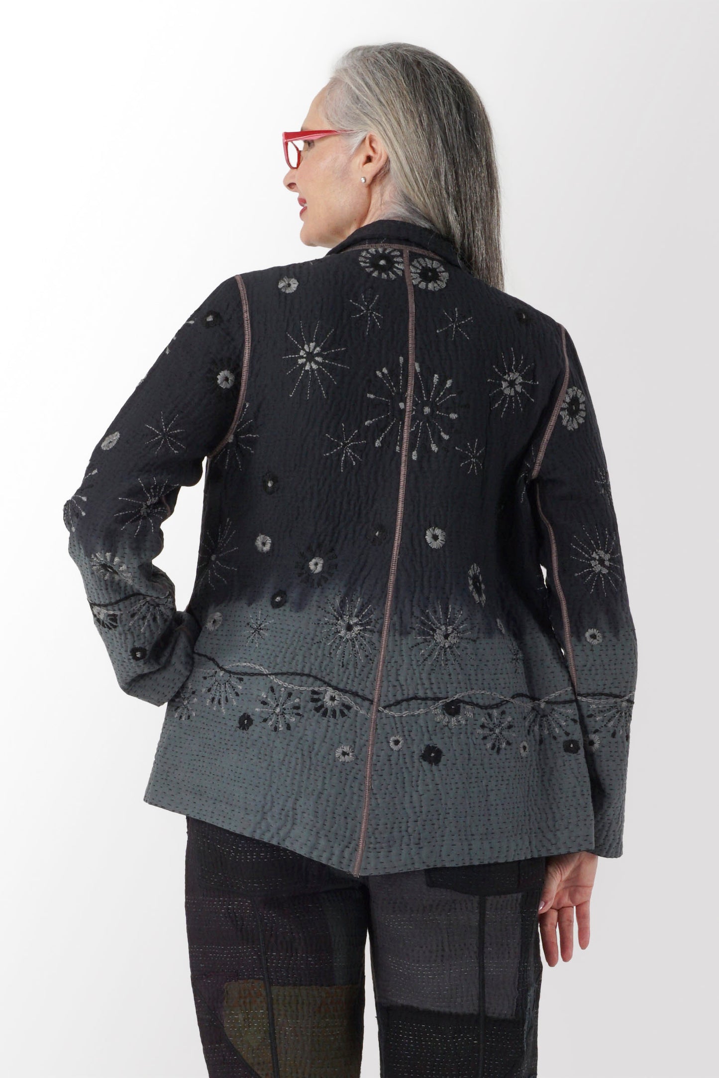 OMBRE SUN RALLI FIREWORKS KANTHA SIMPLE JACKET - of4022-gry -
