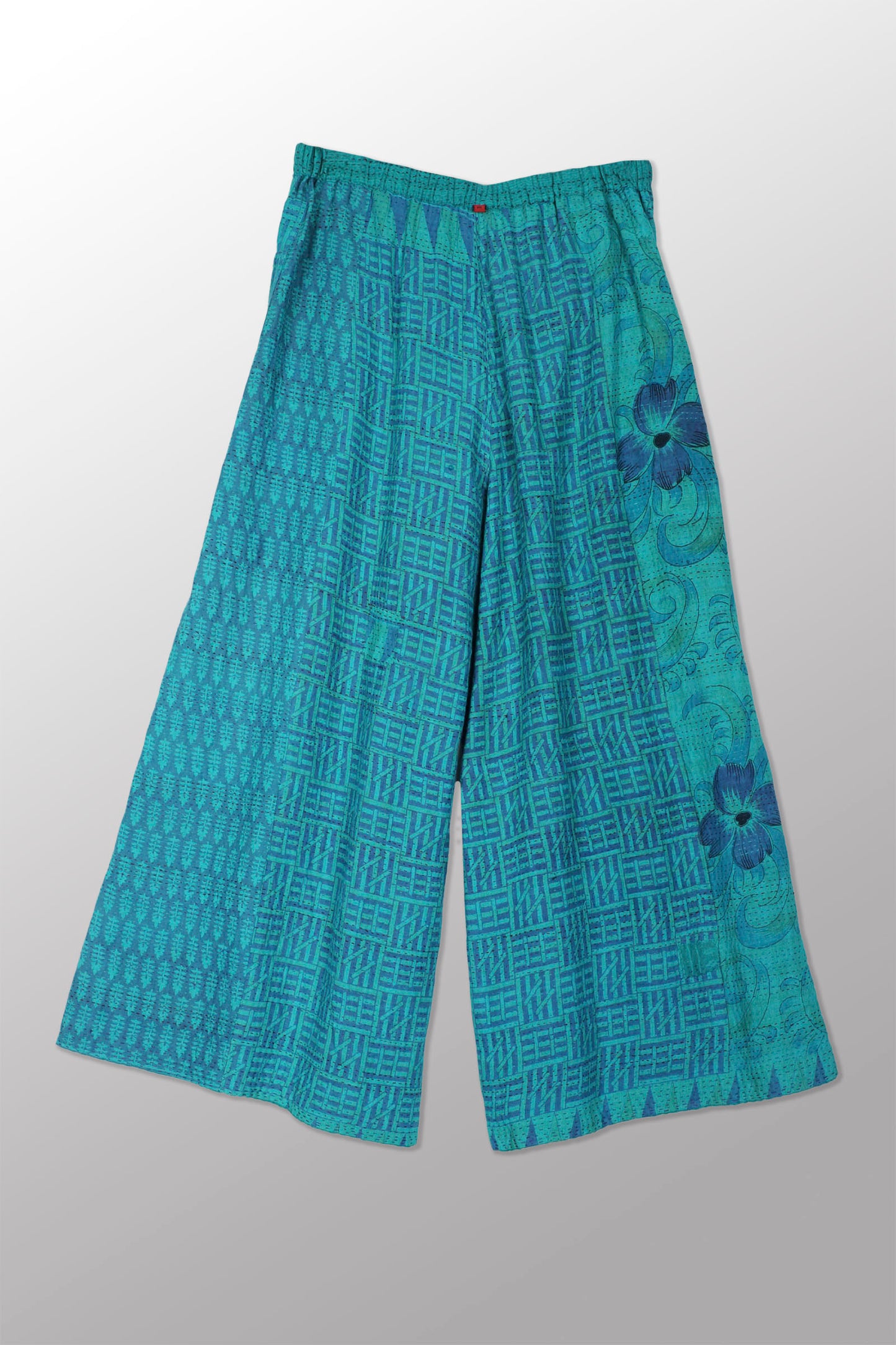 COTTON OVER DYE KANTHA WRAP WIDE PANTS - ov2649-ctuq001m -