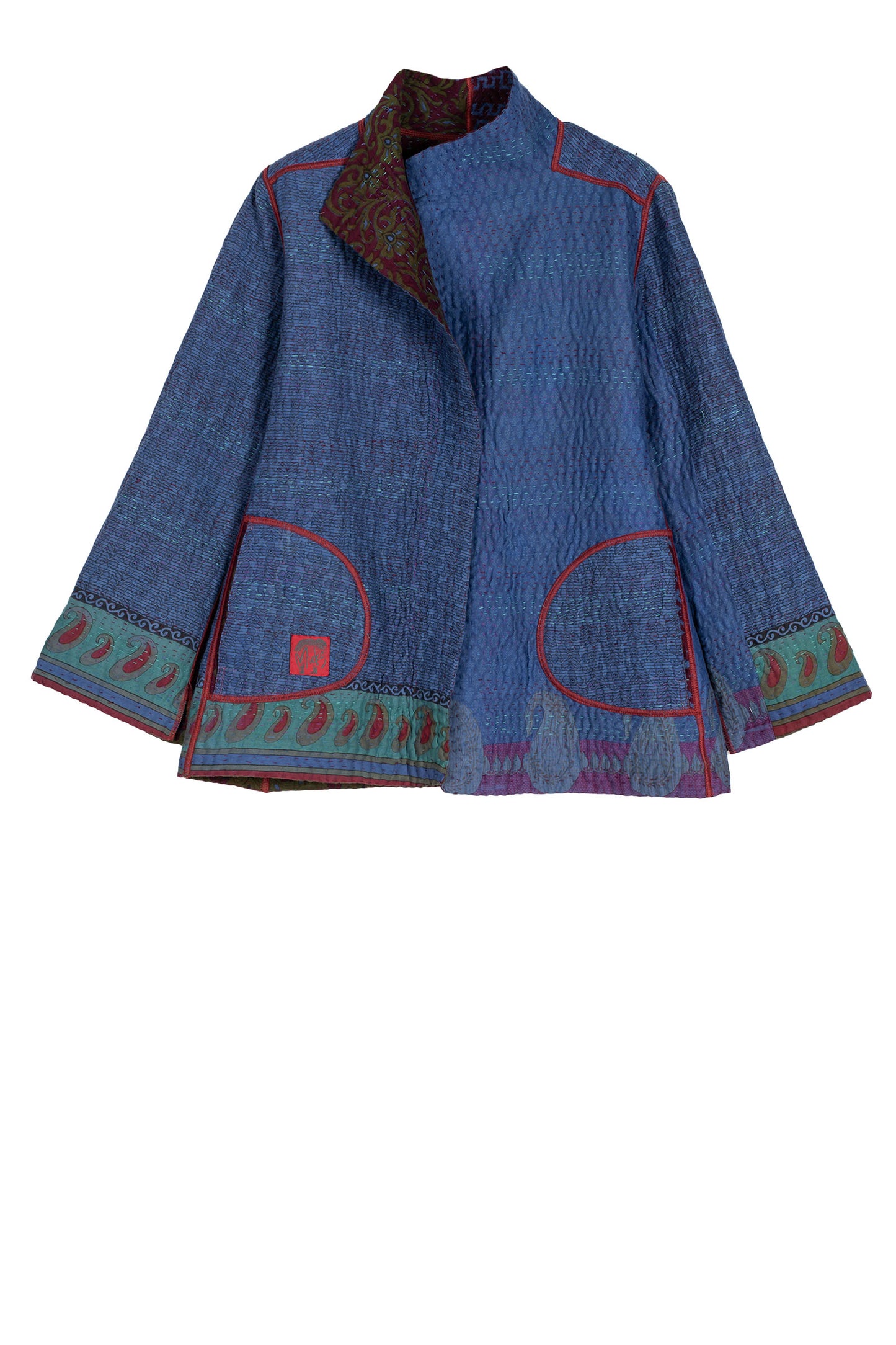 COTTON OVER DYE KANTHA SHORT JKT - ov4007-0024m -