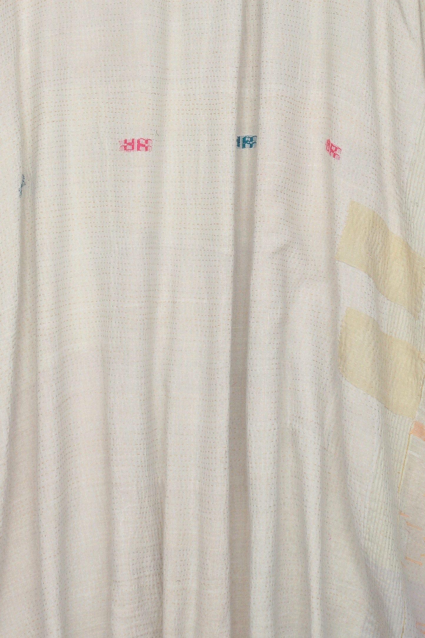 SOUTH WOVEN PATCH KANTHA OVERSIZE DRESS - pw2432-ivy -