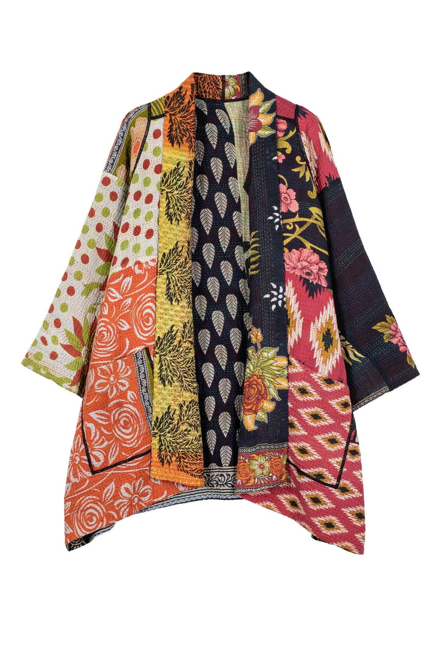 PUZZLE KANTHA A-LINE JKT - pz4003-grn -