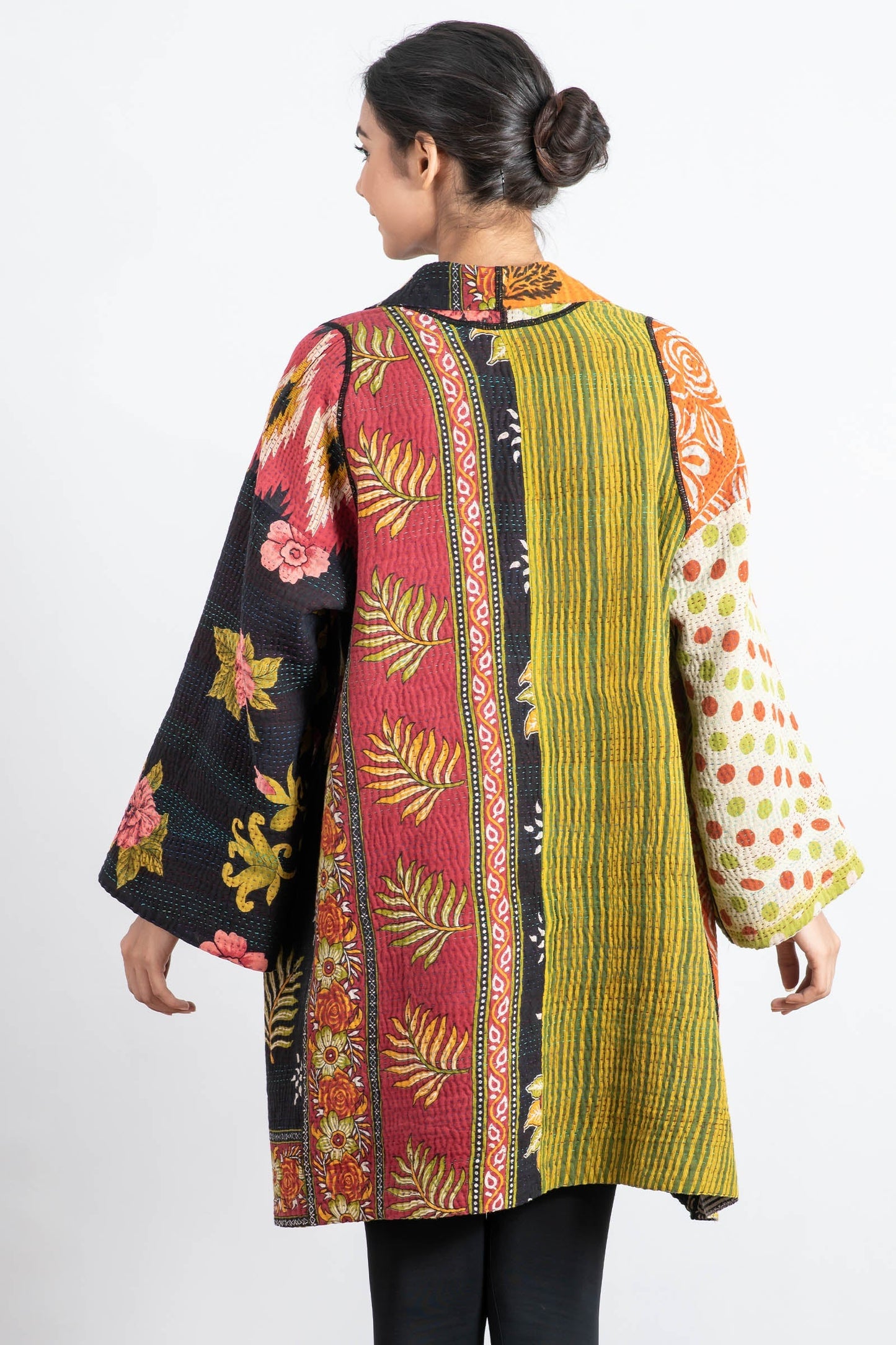 PUZZLE KANTHA A-LINE JKT - pz4003-grn -