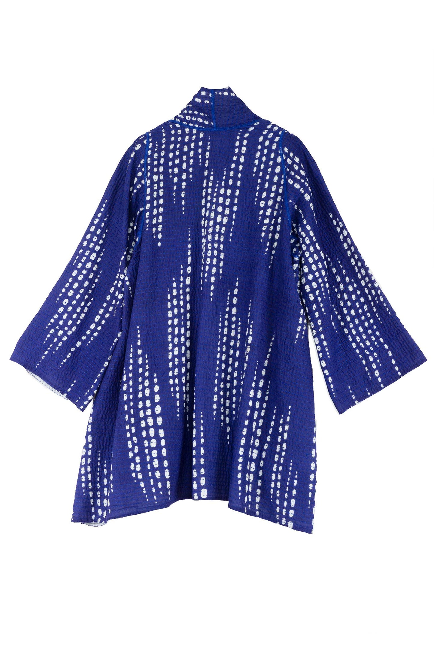 SHIBORI DROP BBK KANTHA A-LINE JKT - sd2003-blu -