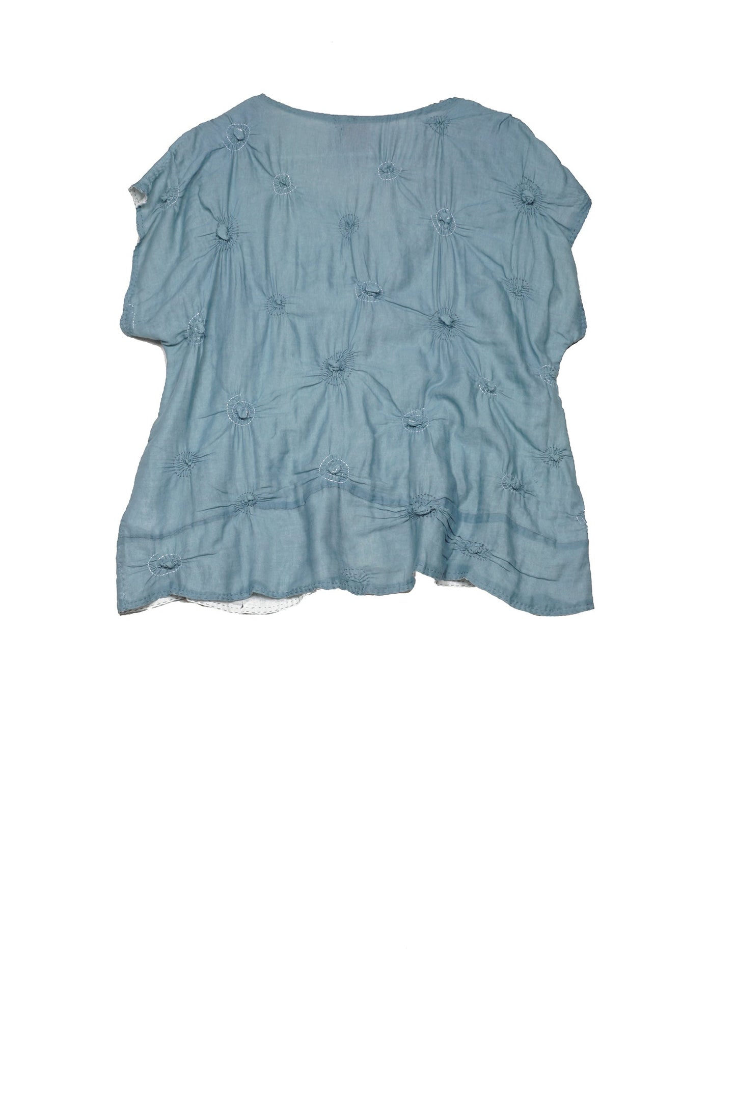 SPIRAL KANTHA BLOUSE - sl2534-blu -