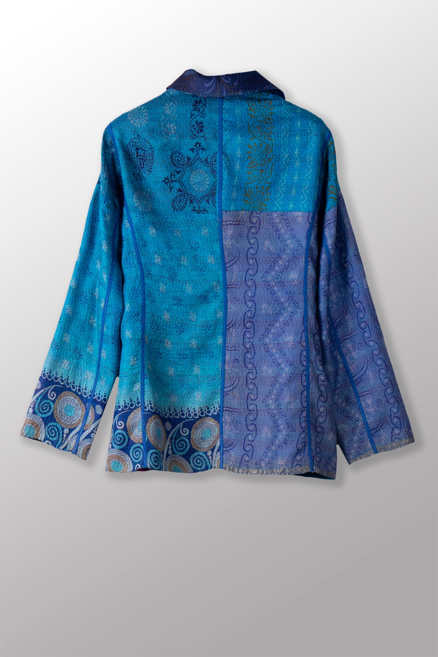 VINTAGE SILK KANTHA BASIC JACKET - sv2052-0002s -