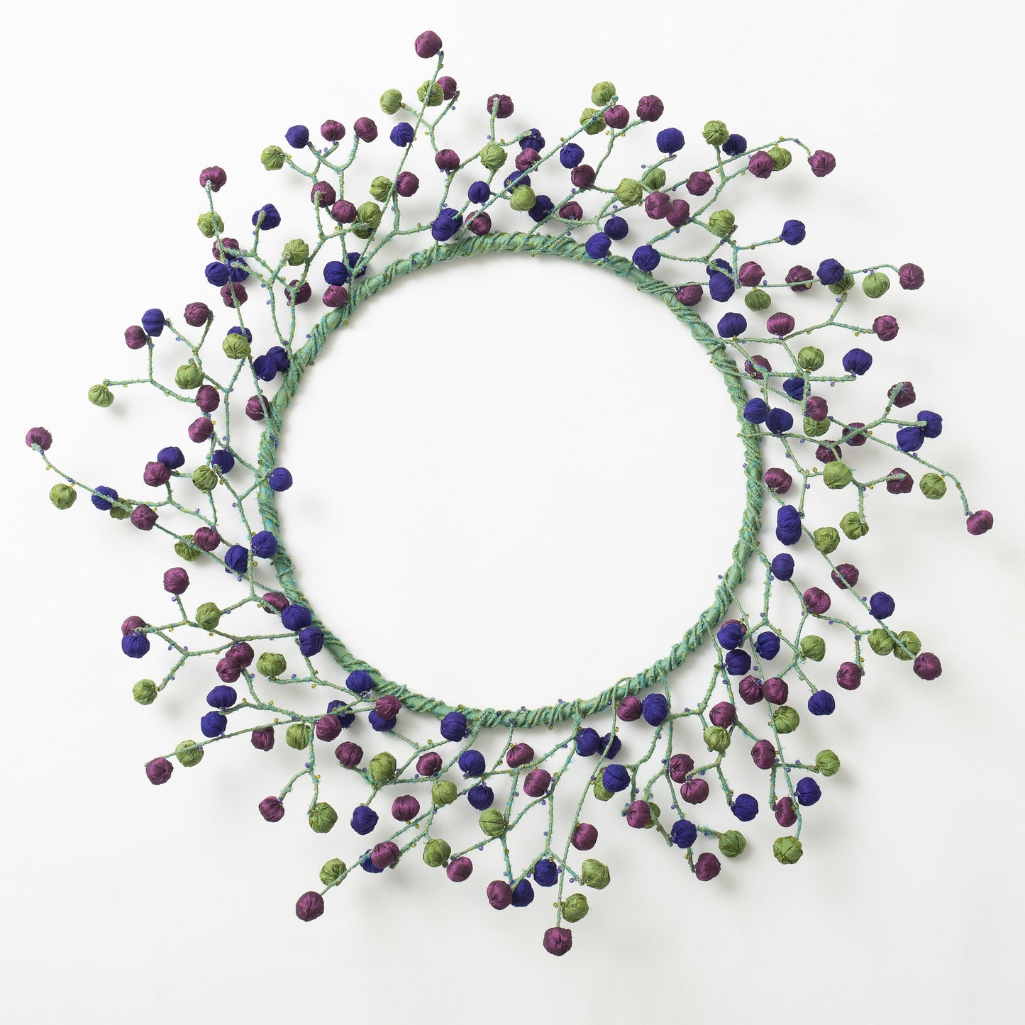 Blueberry Kantha Wreath