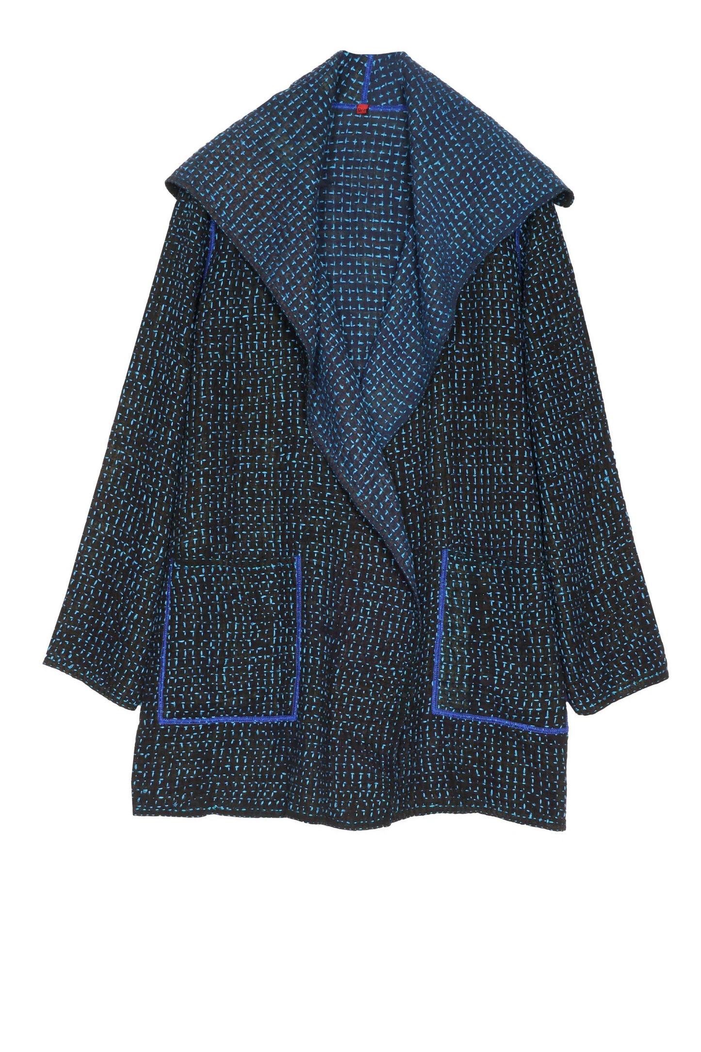 WAFFLE KANTHA POCKET JKT - wf3002-blu -