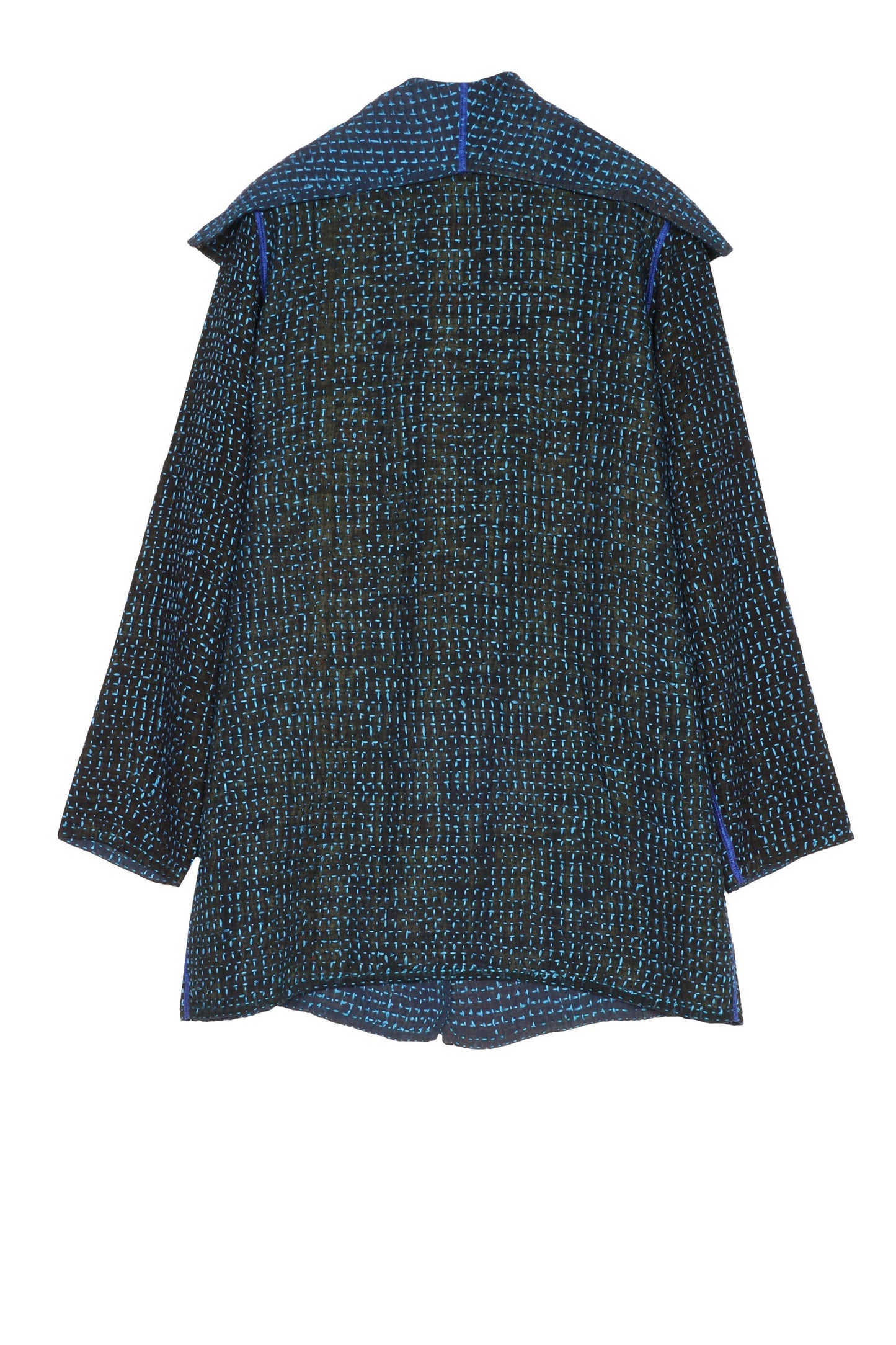 WAFFLE KANTHA POCKET JKT - wf3002-blu -