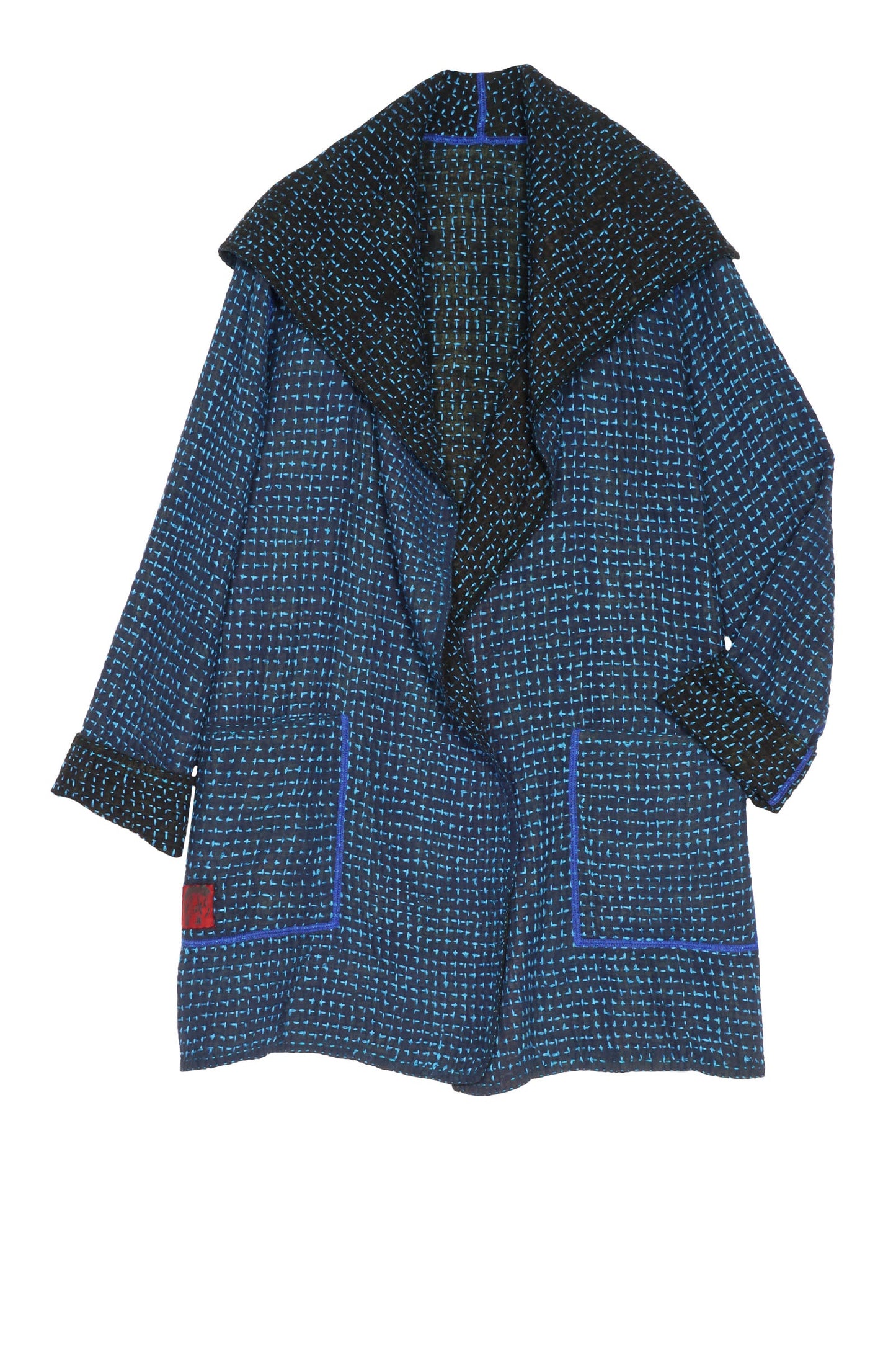 WAFFLE KANTHA POCKET JKT - wf3002-blu -