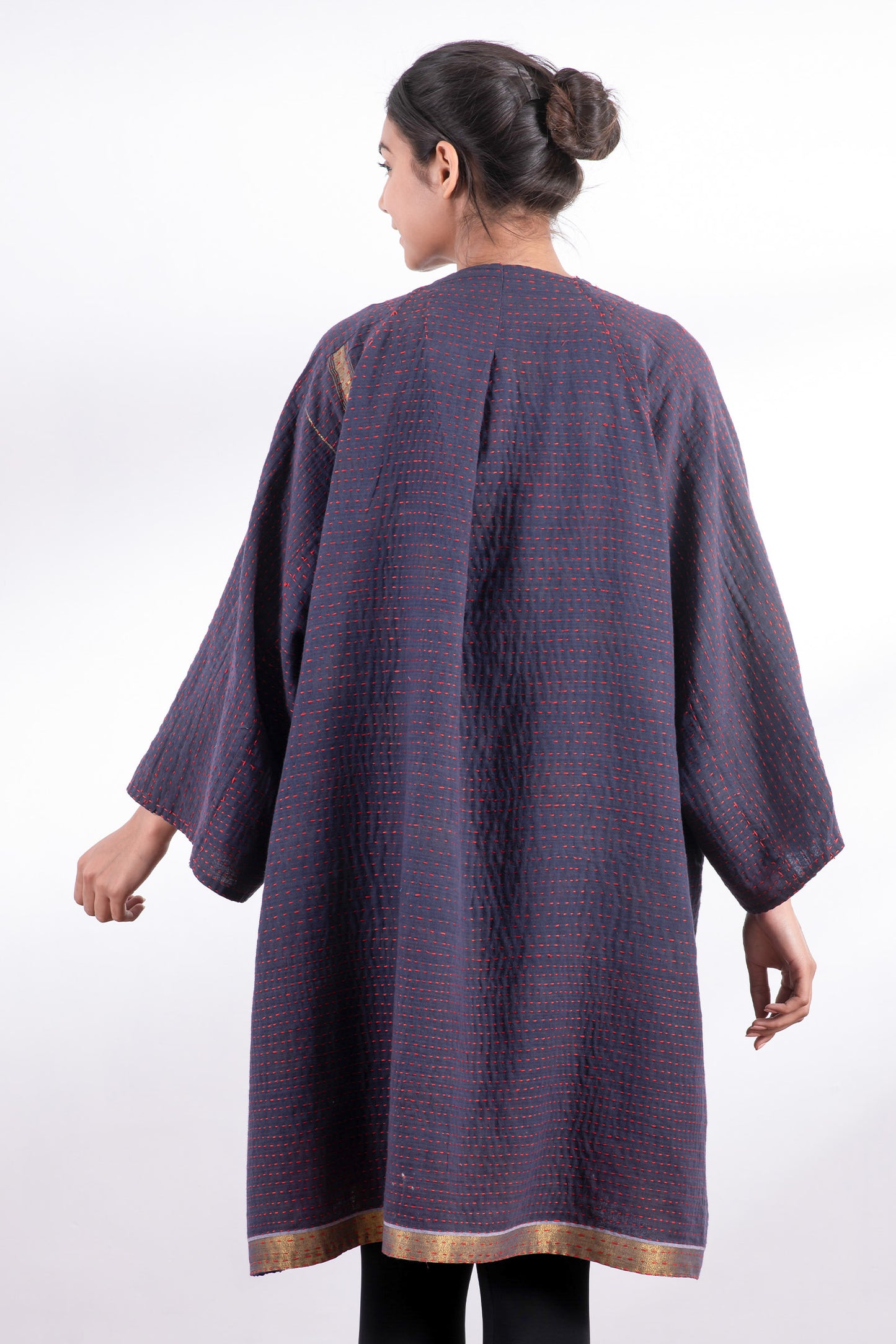 VINTAGE COTTON BBK KANTHA KIMONO DUSTER