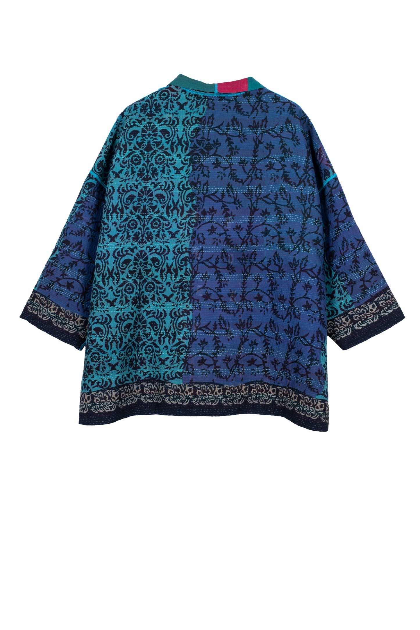 BAGH PRINT KANTHA MINI KIMONO JKT