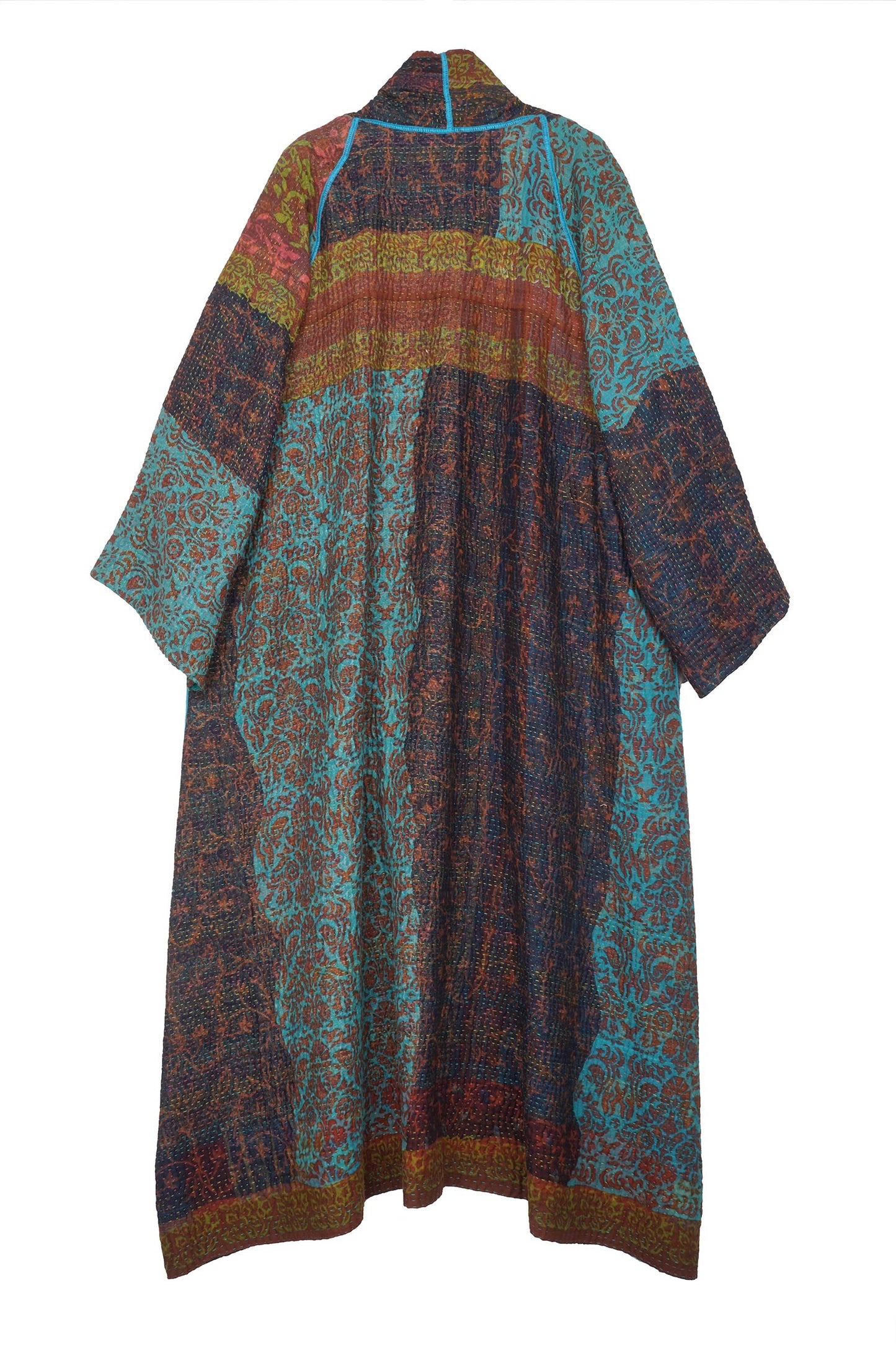 BAGH PRINT KANTHA KIMONO ROBE