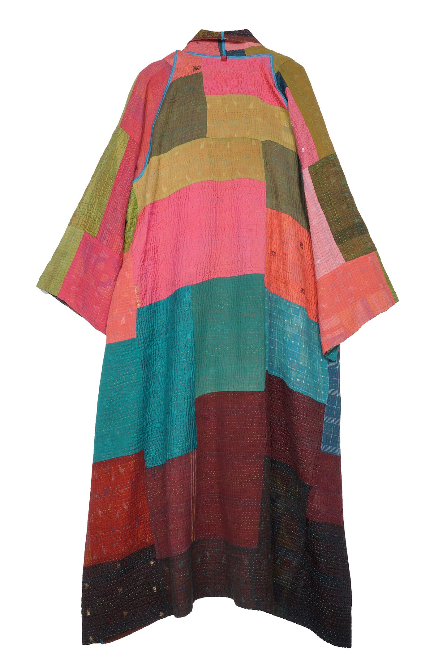 BAGH PRINT KANTHA KIMONO ROBE