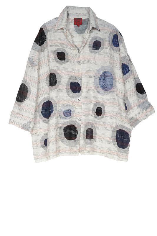 CUT OUT KANTHA CAMP SHIRT