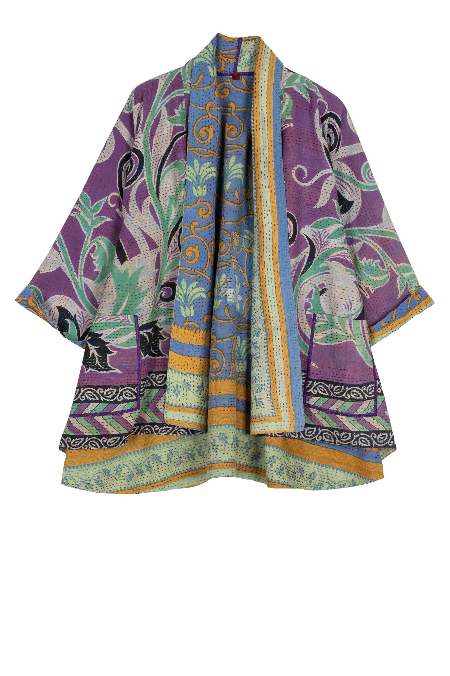 VINTAGE COTTON KANTHA KIMONO JKT