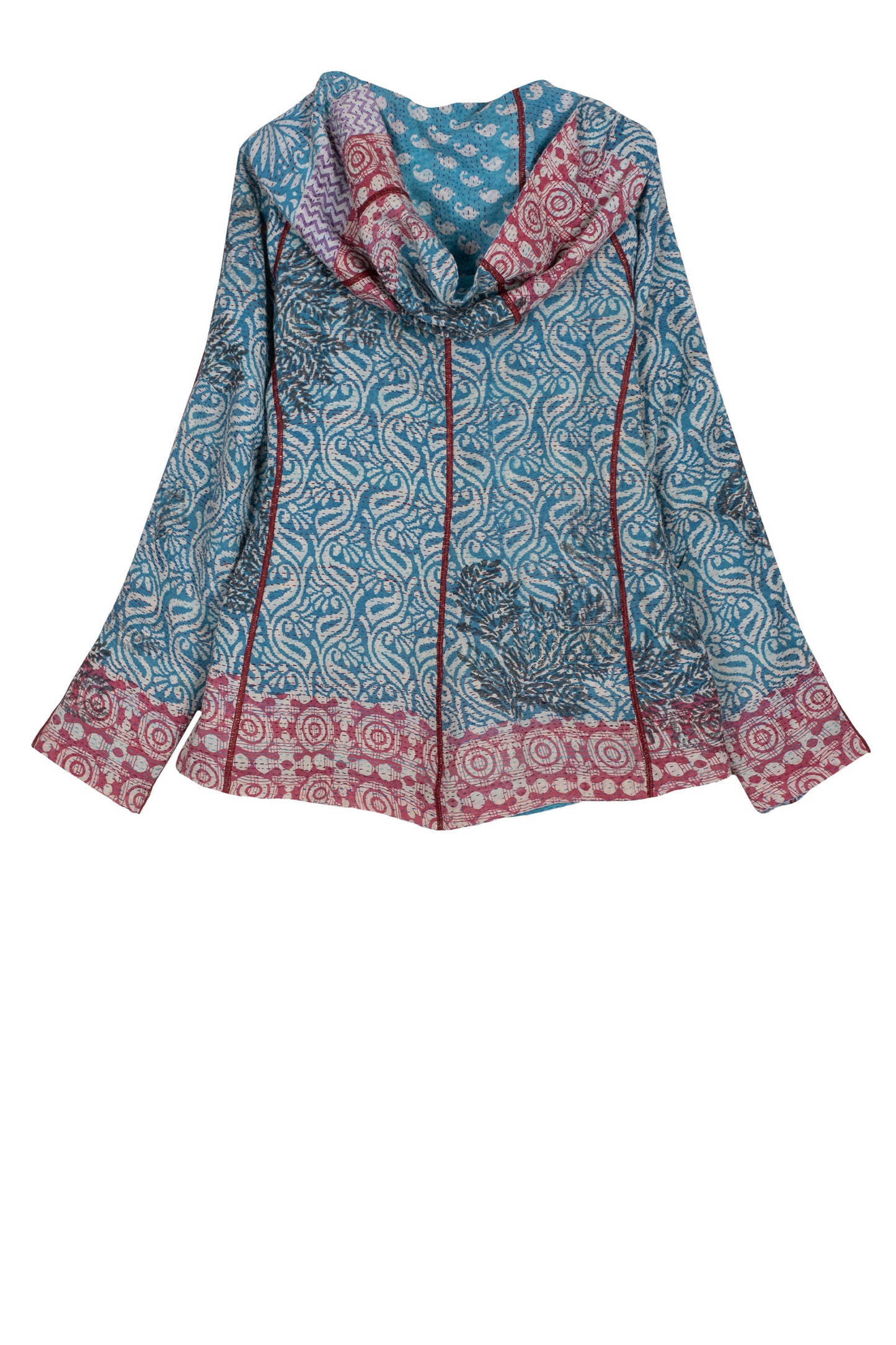 VINTAGE COTTON KANTHA HOODIE JKT