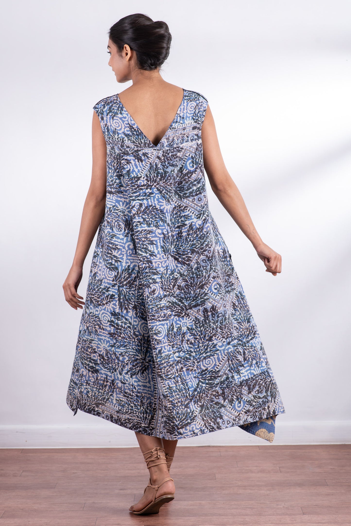 VINTAGE COTTON KANTHA JUMPER DRESS