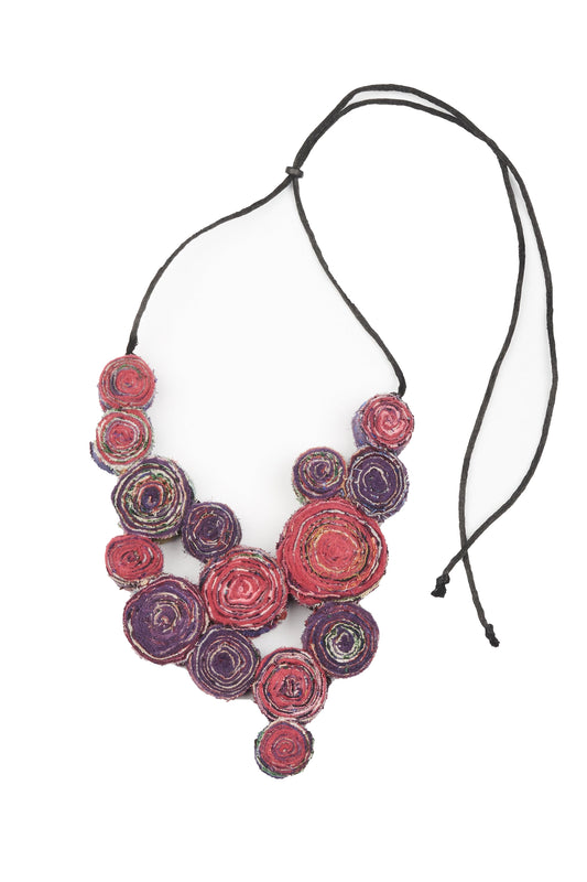 VINTAGE COTTON KANTHA EDDY SHORT NECKLACE