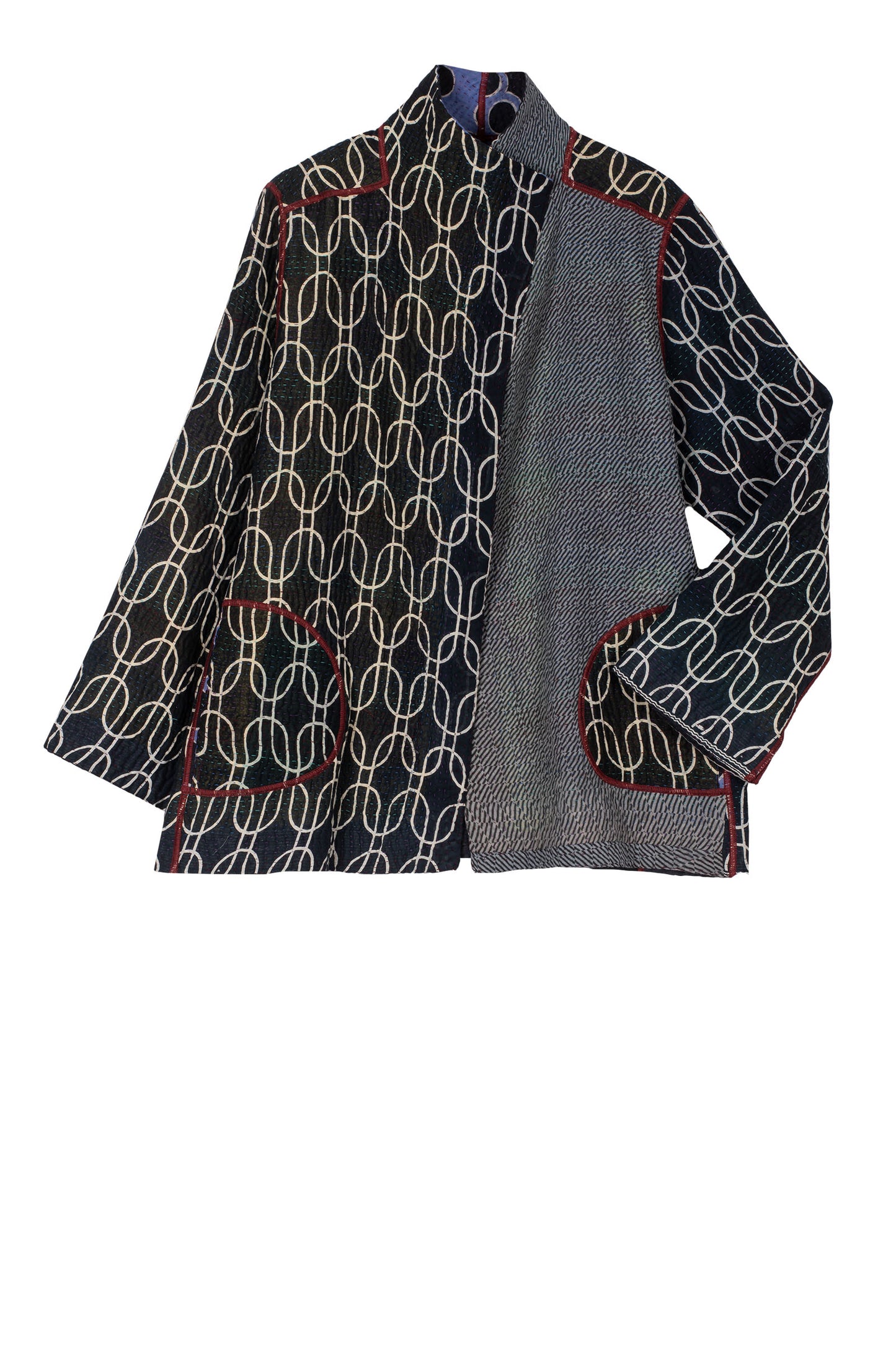 VINTAGE COTTON KANTHA SHORT JACKET