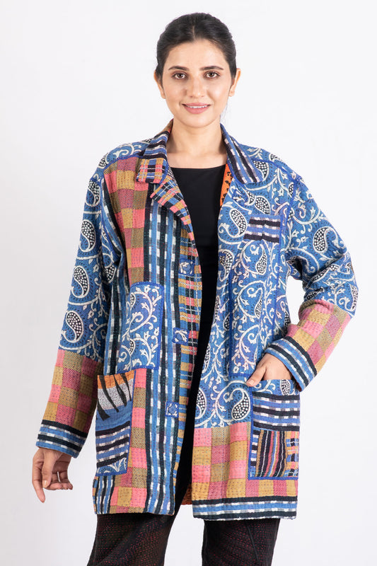 VINTAGE COTTON KANTHA MEN'S JKT