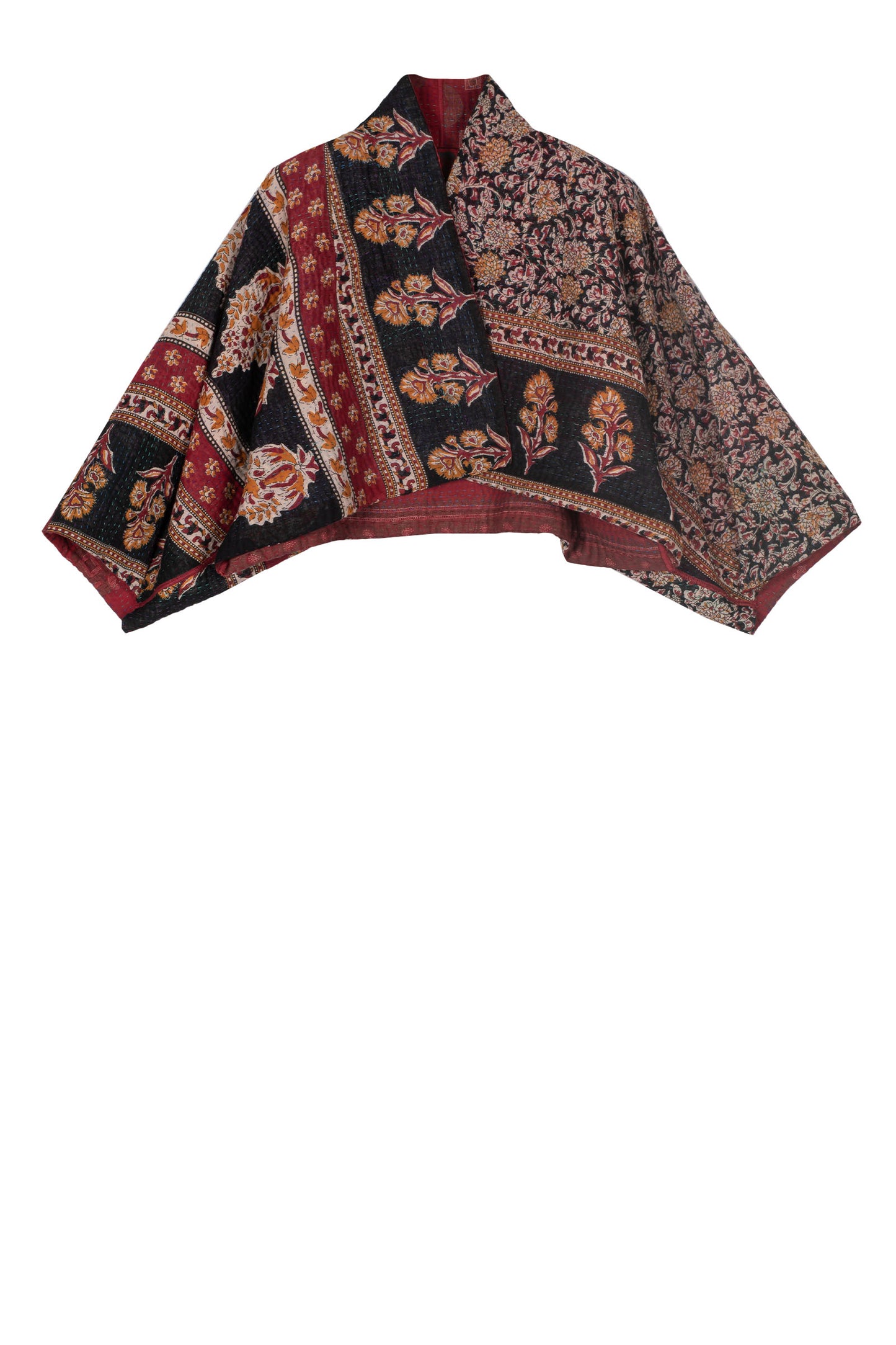 VINTAGE COTTON KANTHA PUFF SLV. SHRUG