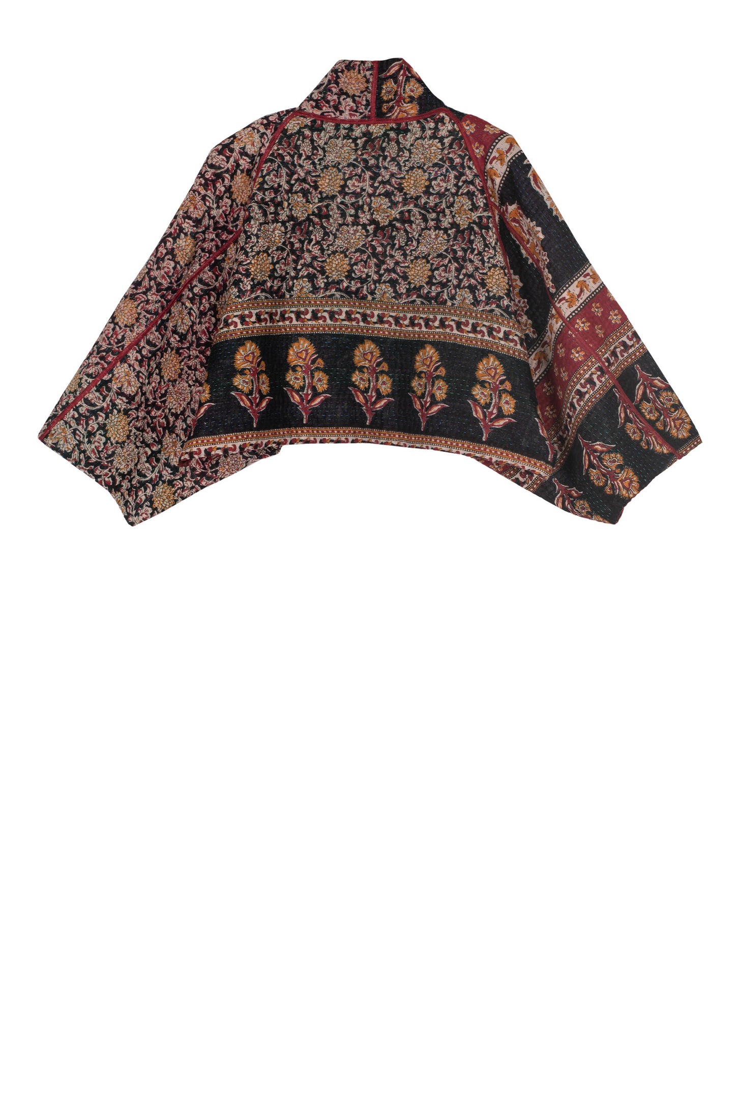 VINTAGE COTTON KANTHA PUFF SLV. SHRUG