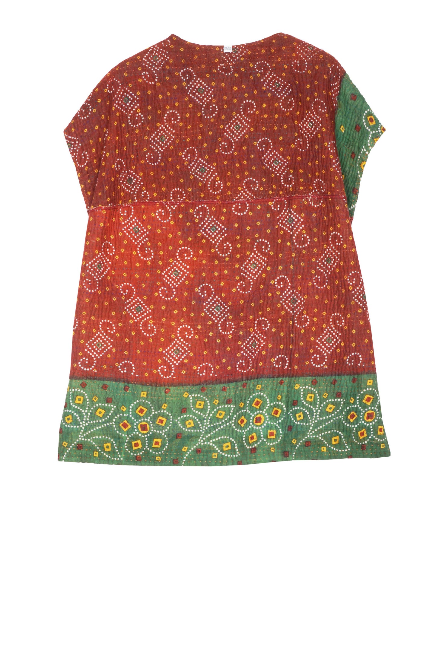 VINTAGE COTTON KANTHA V-NECK BOXY VEST