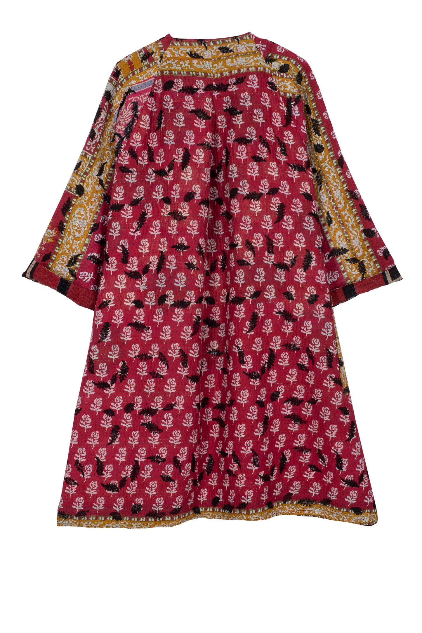 VINTAGE COTTON KANTHA KIMONO DUSTER