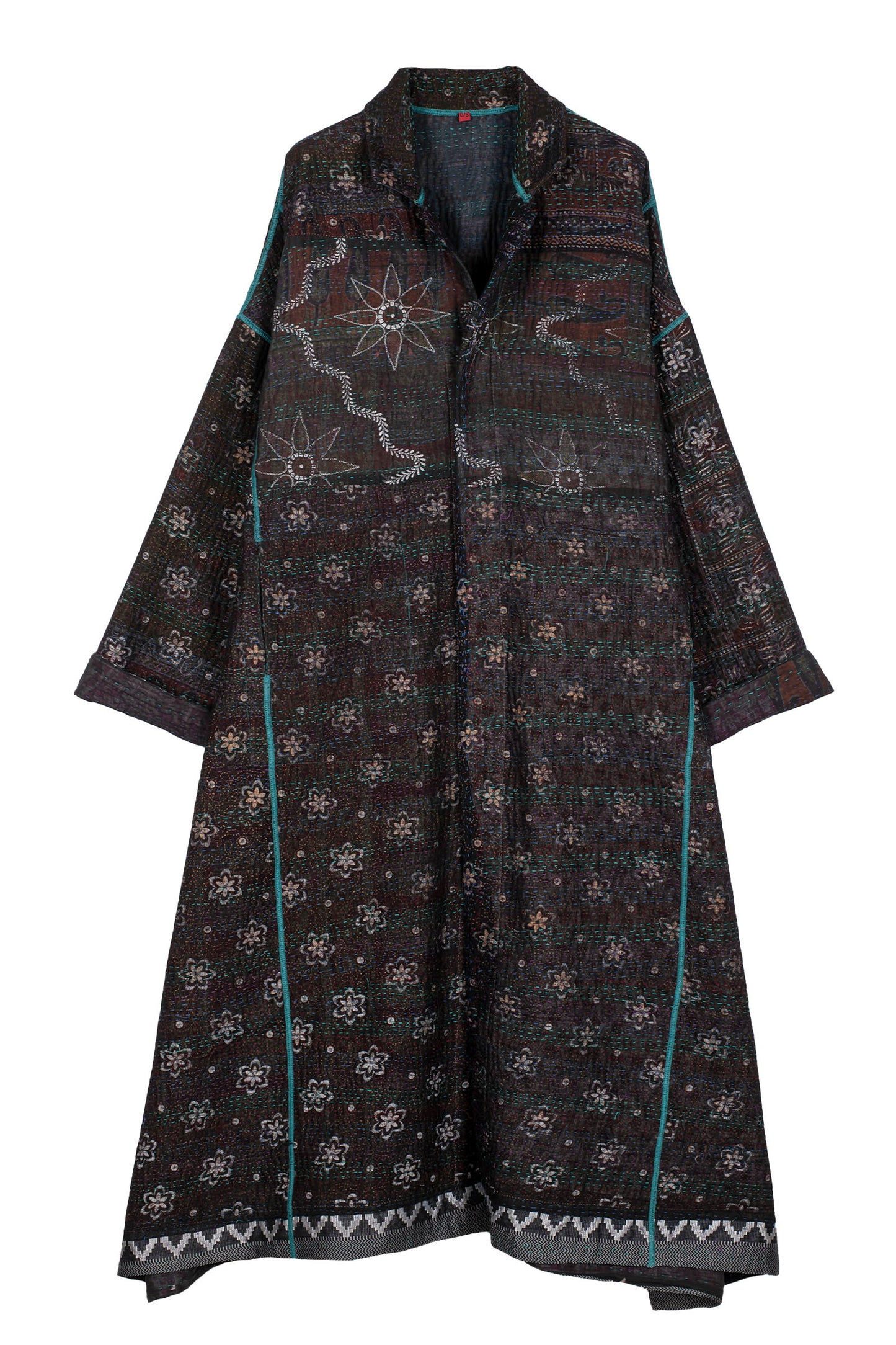 VINTAGE COTTON KANTHA OVERSIZED COAT